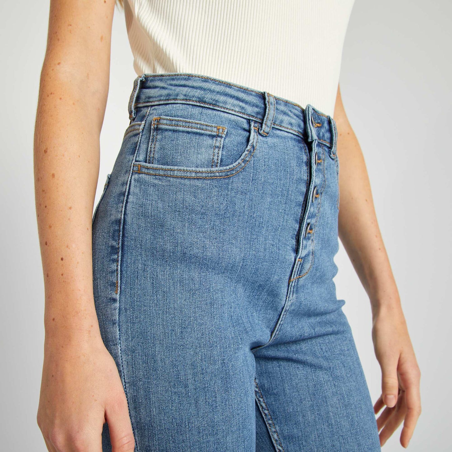 Jean skinny de tiro alto AZUL