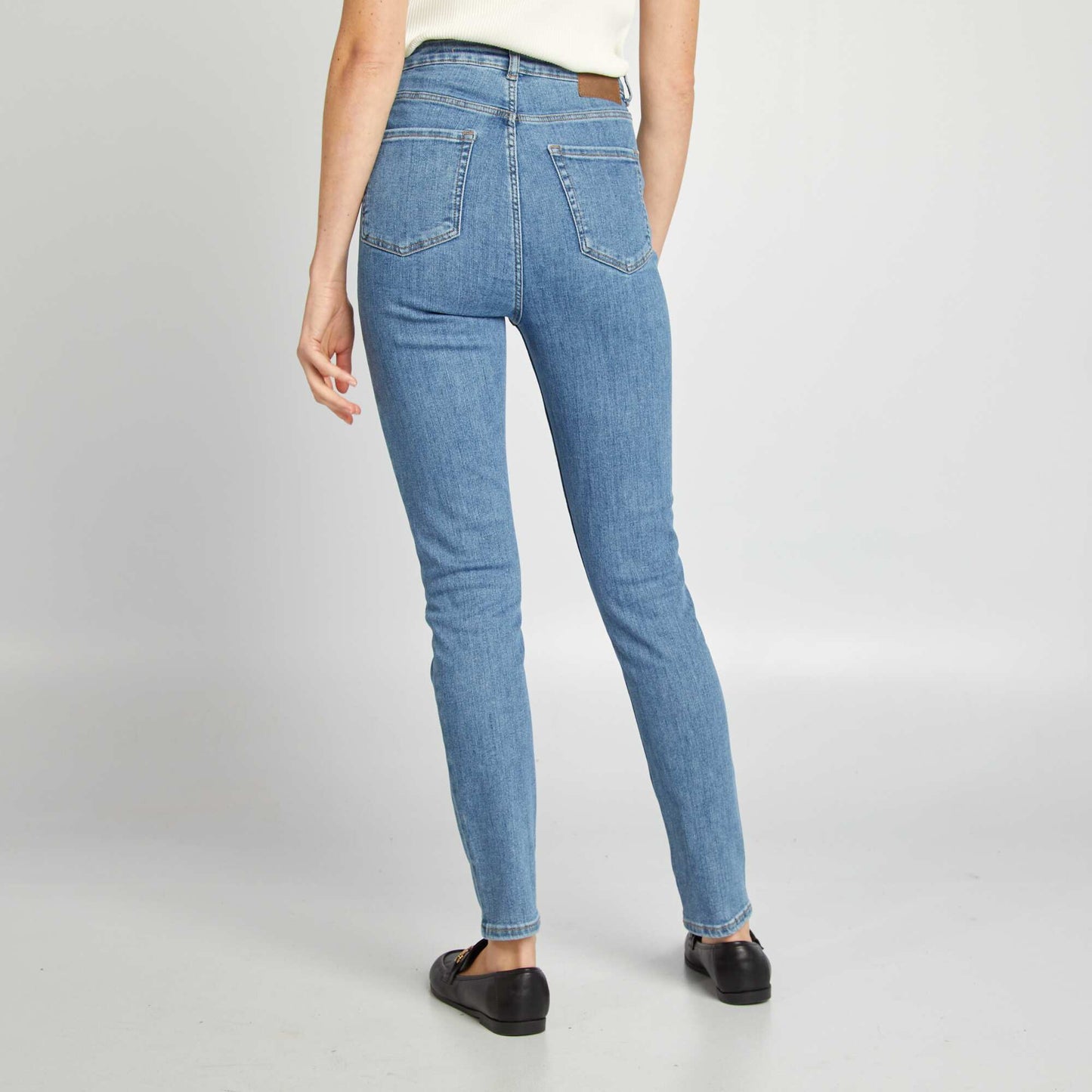 Jean skinny de tiro alto AZUL