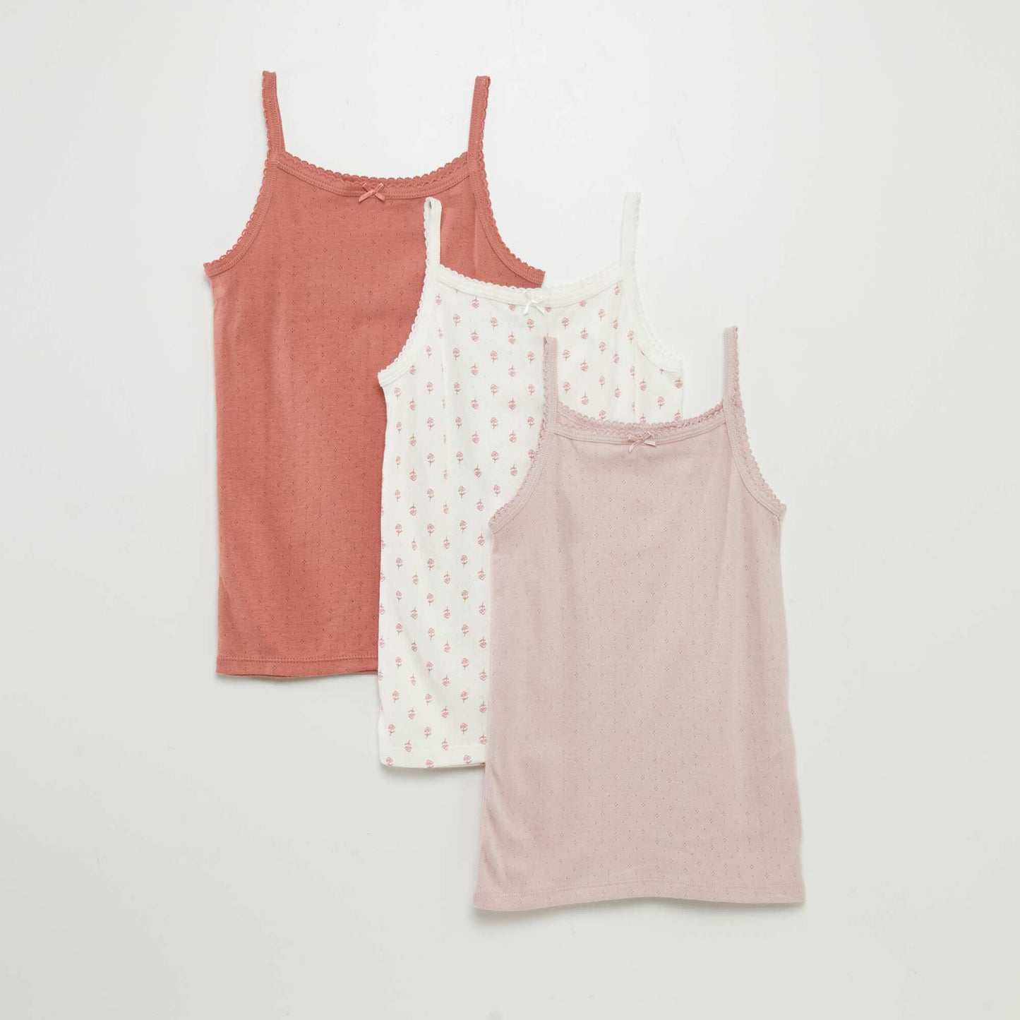Pack de 3 camisetas de tirantes de punto BLANCO