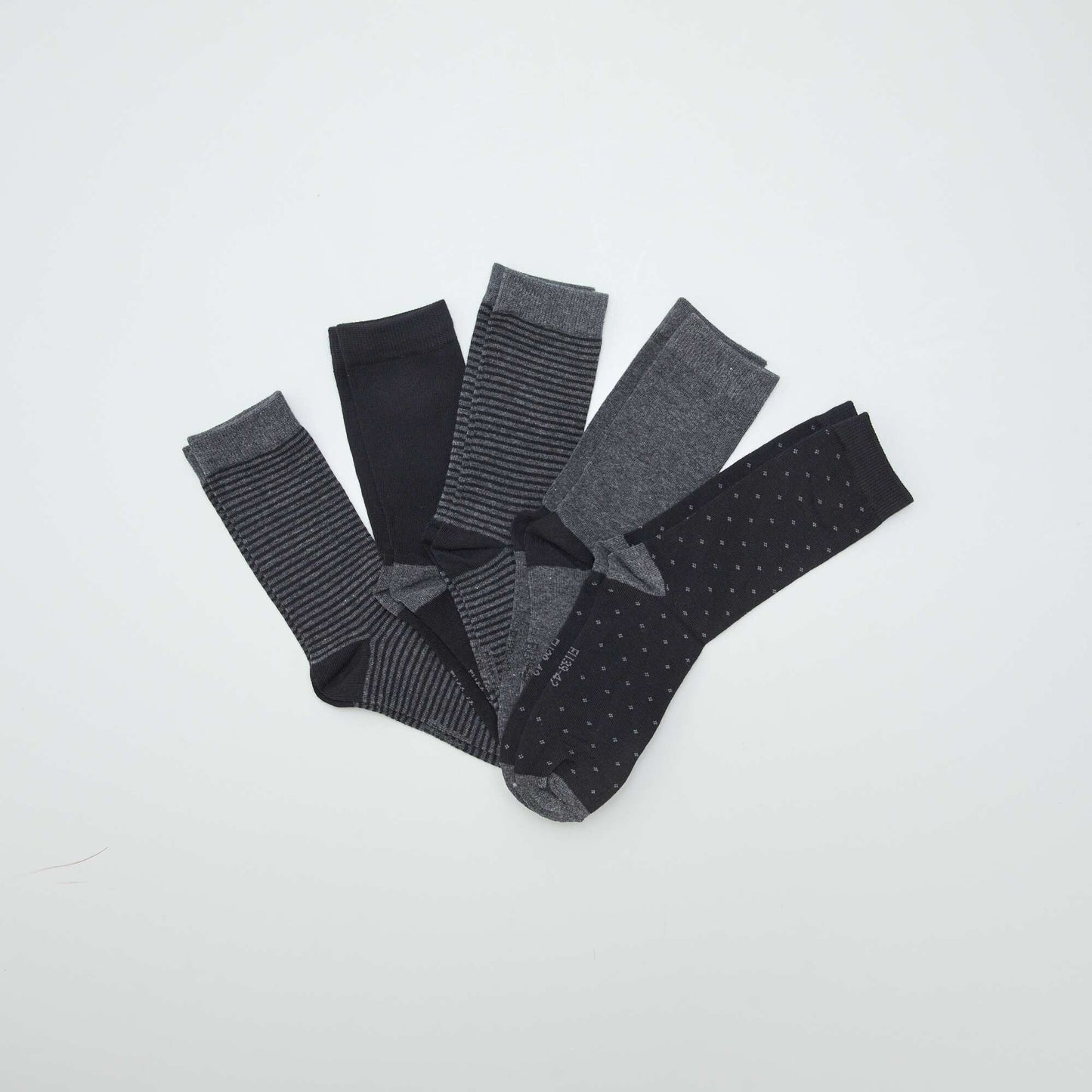 Pack de 5 pares medias fantasía NEGRO