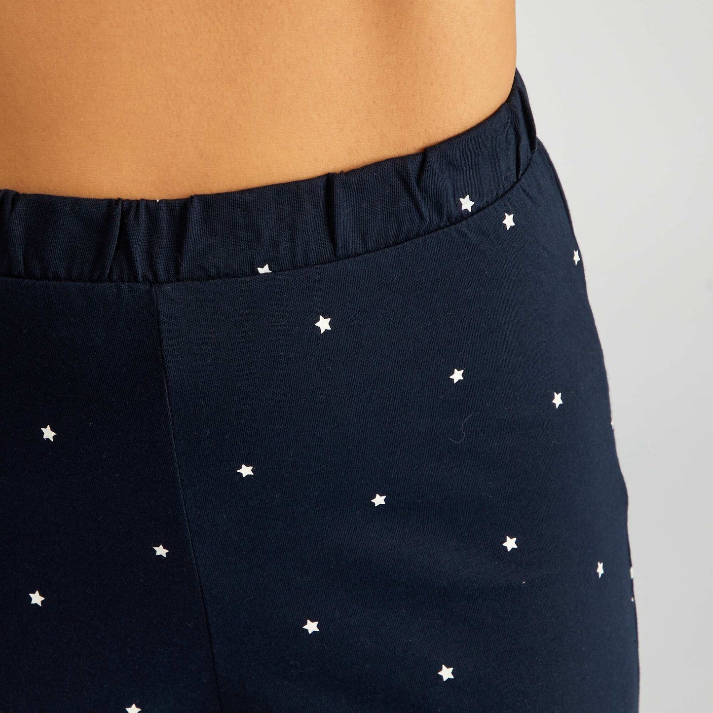 Conjunto de pijama largo con coletero - 3 piezas AZUL