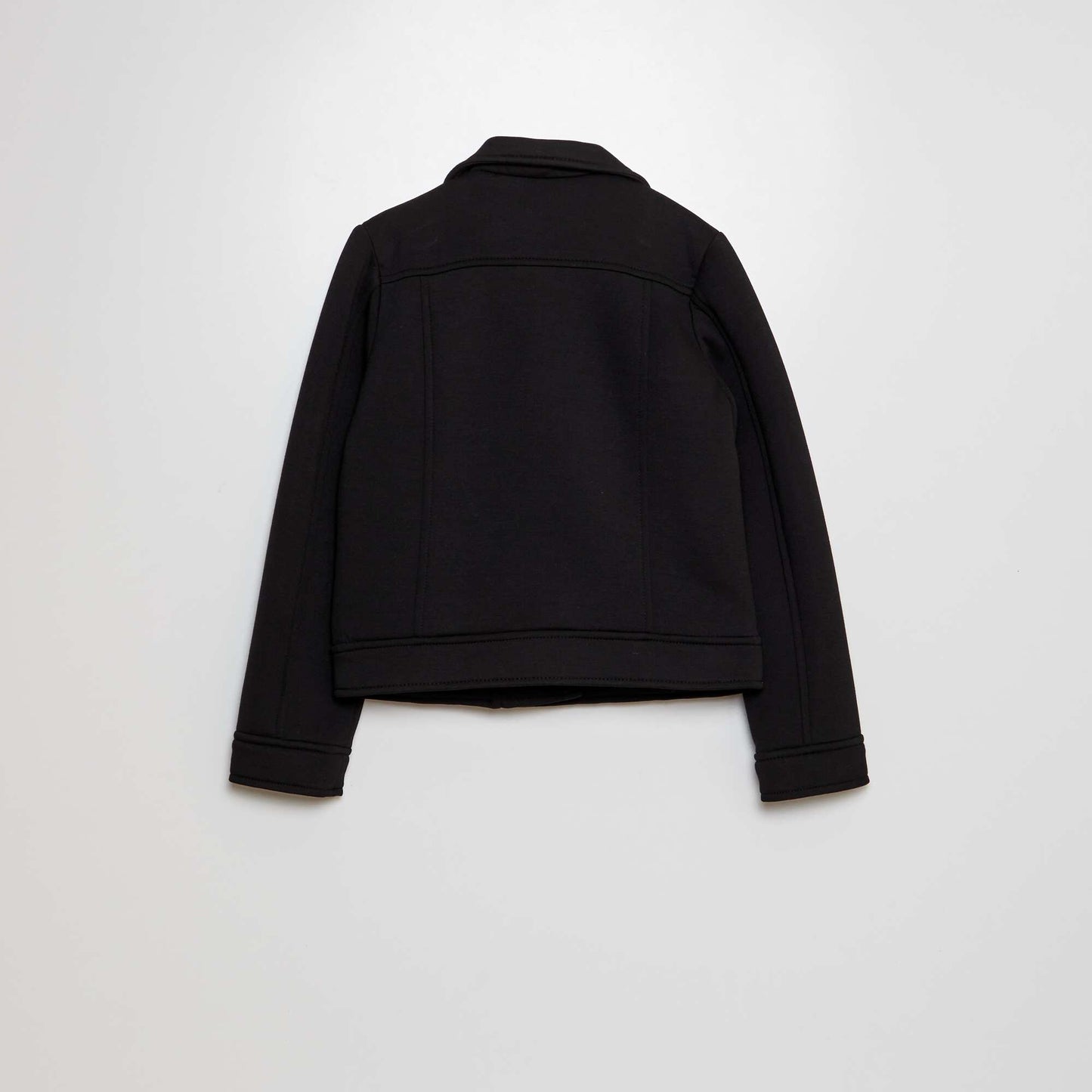 Chaqueta de punto con cierre de cremallera asimétrico negro