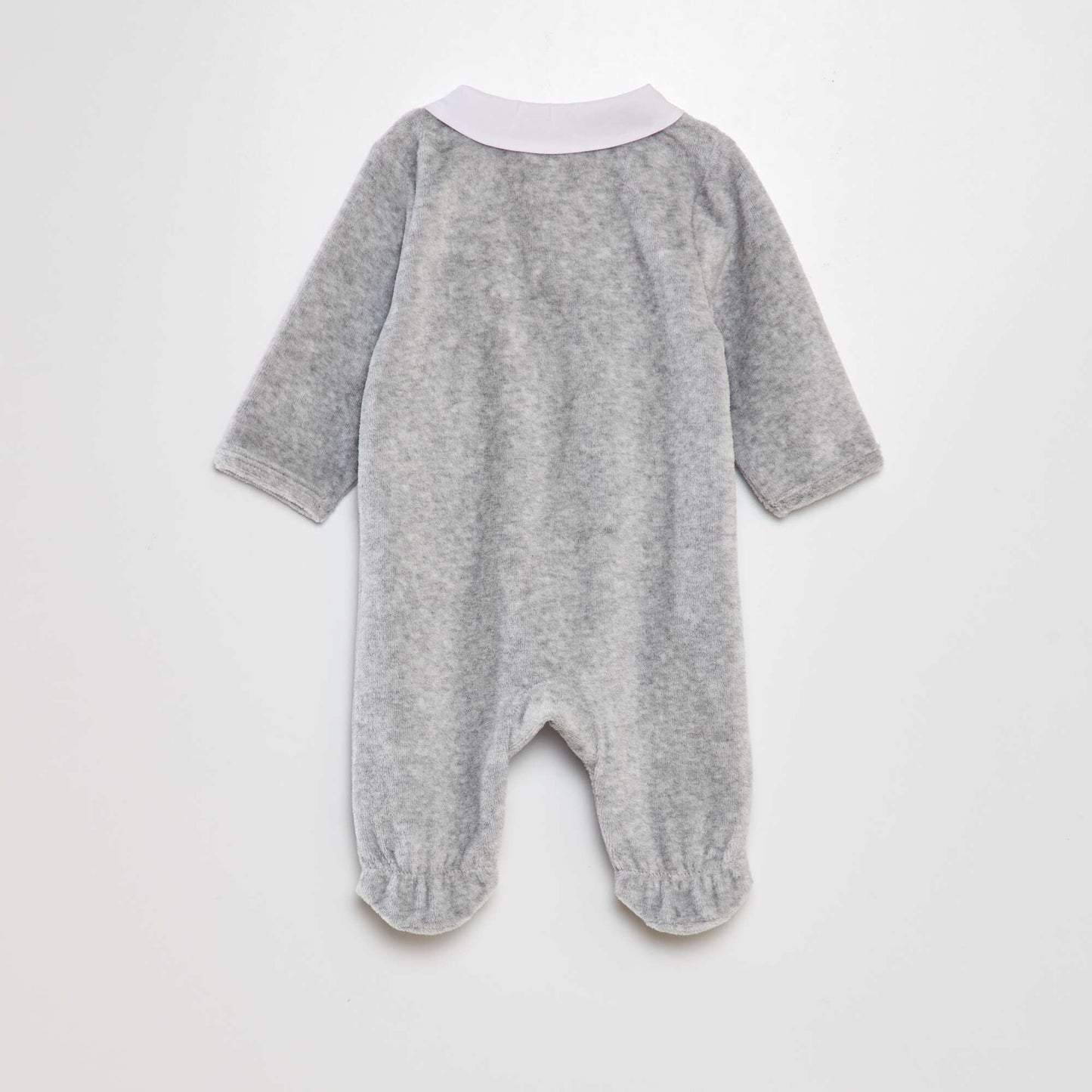 Pijama de terciopelo con cuello bebé GRIS