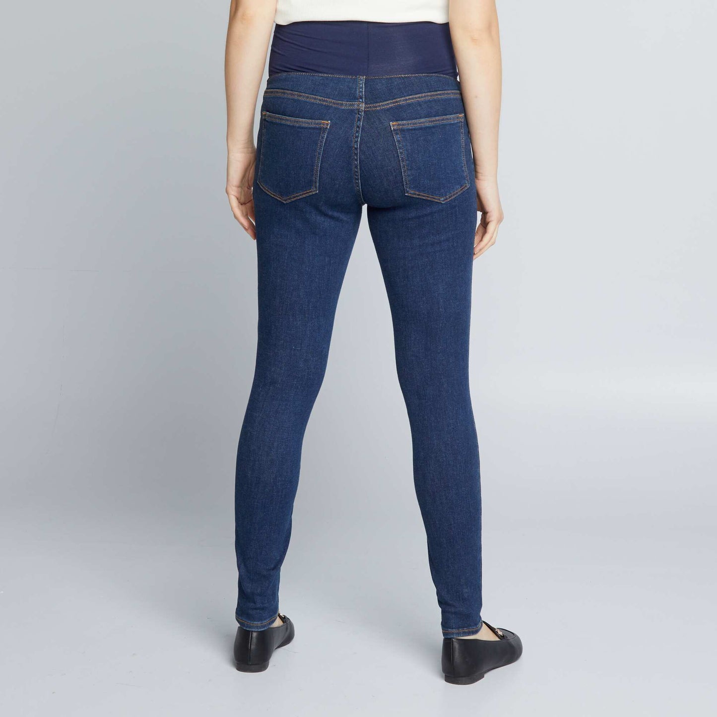 Jegging maternidad con banda de punto AZUL
