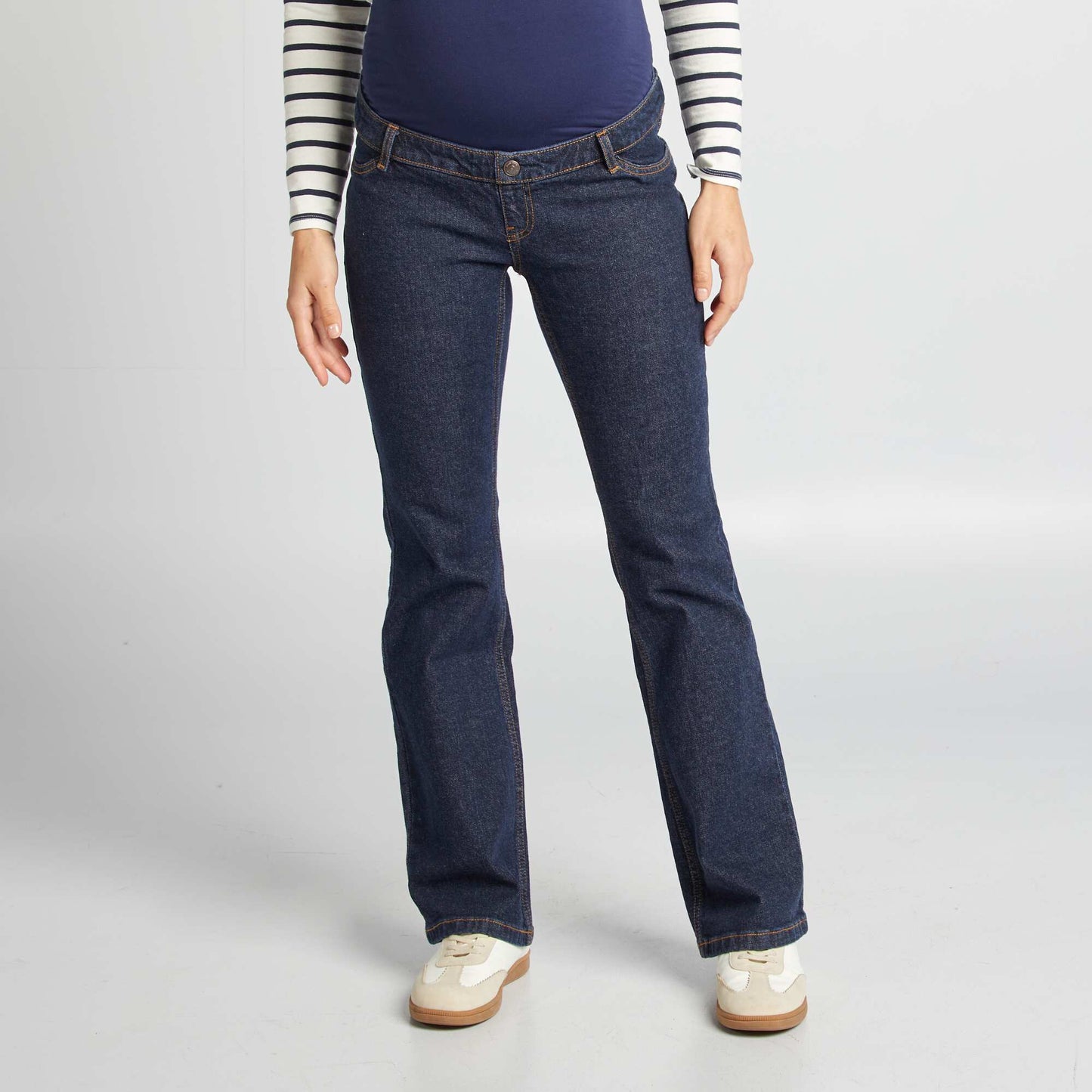 Jean flare maternidad AZUL