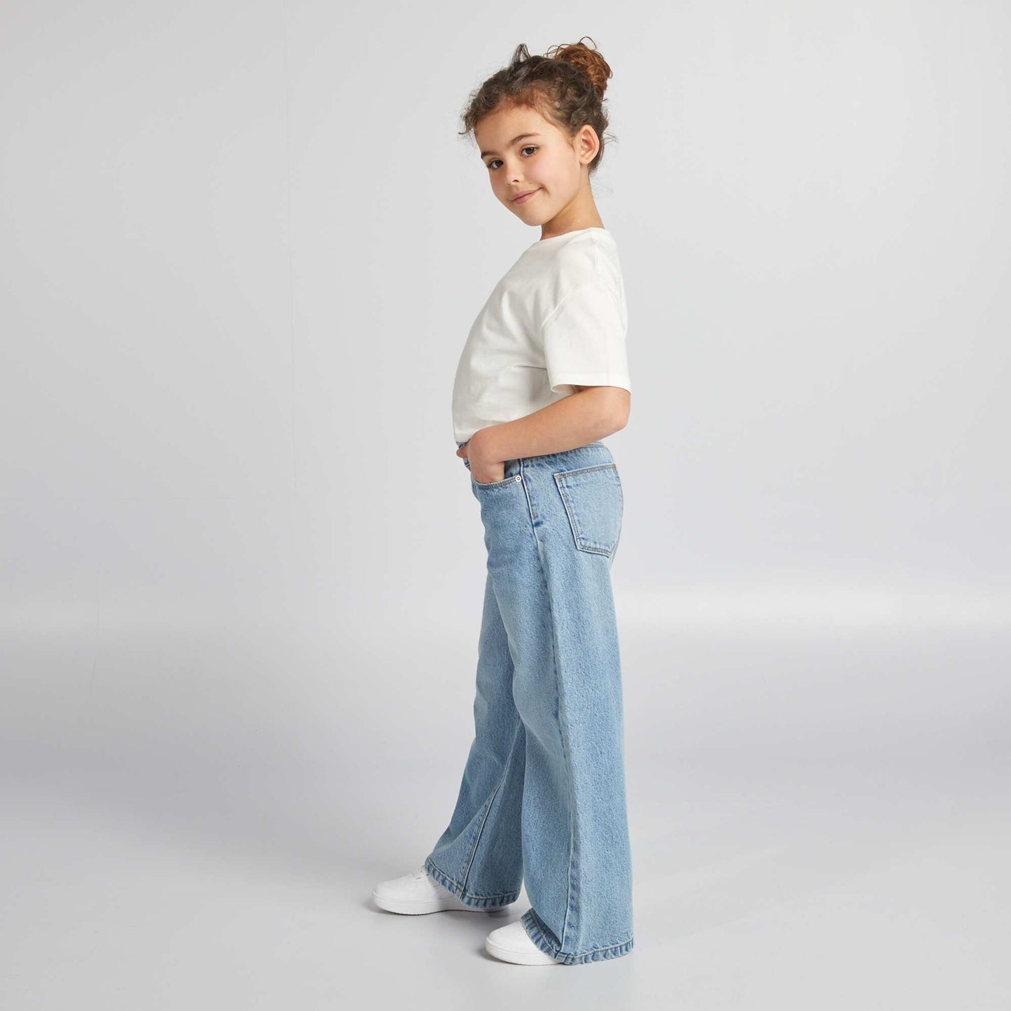 Pantalón wide leg AZUL