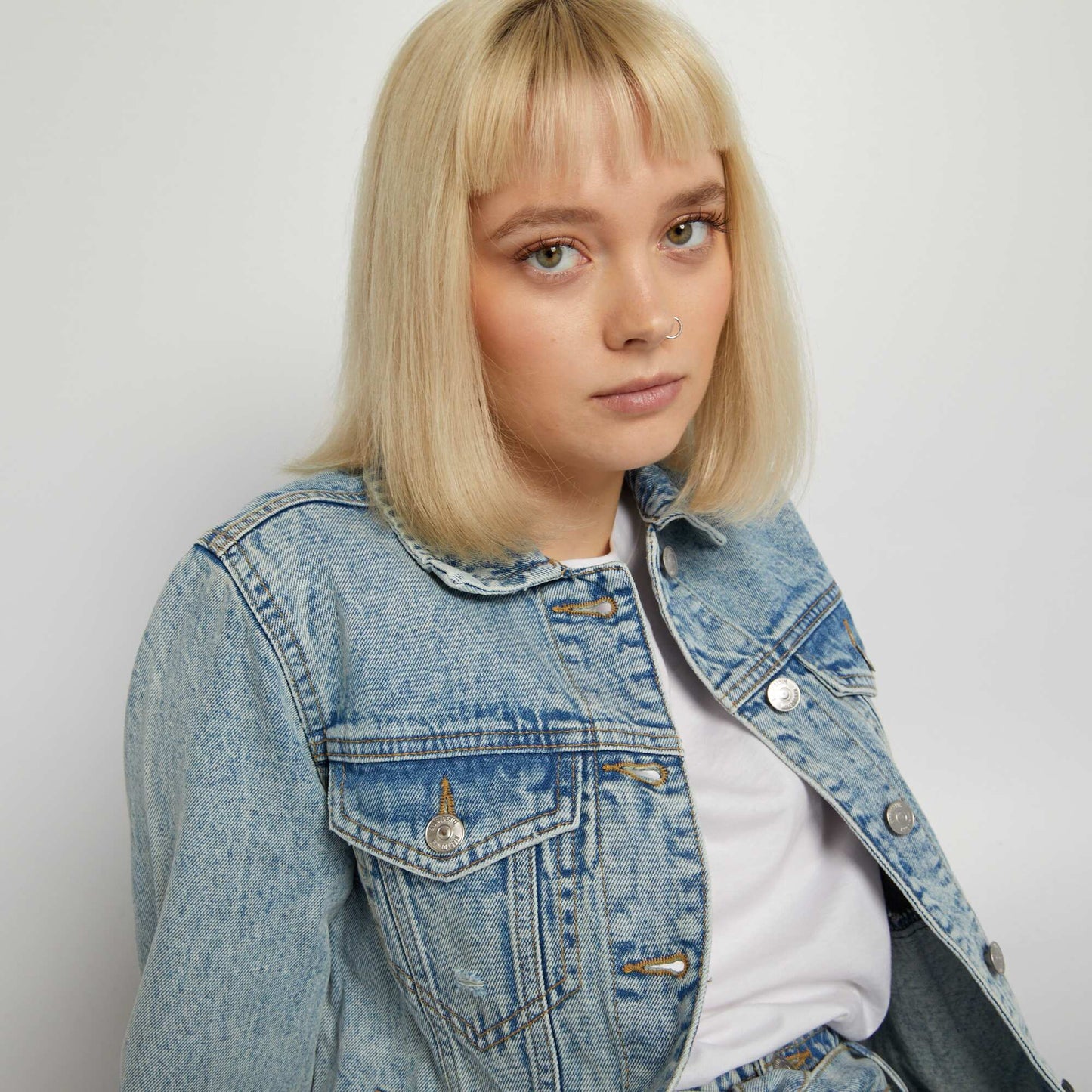 Campera vaquera corta AZUL