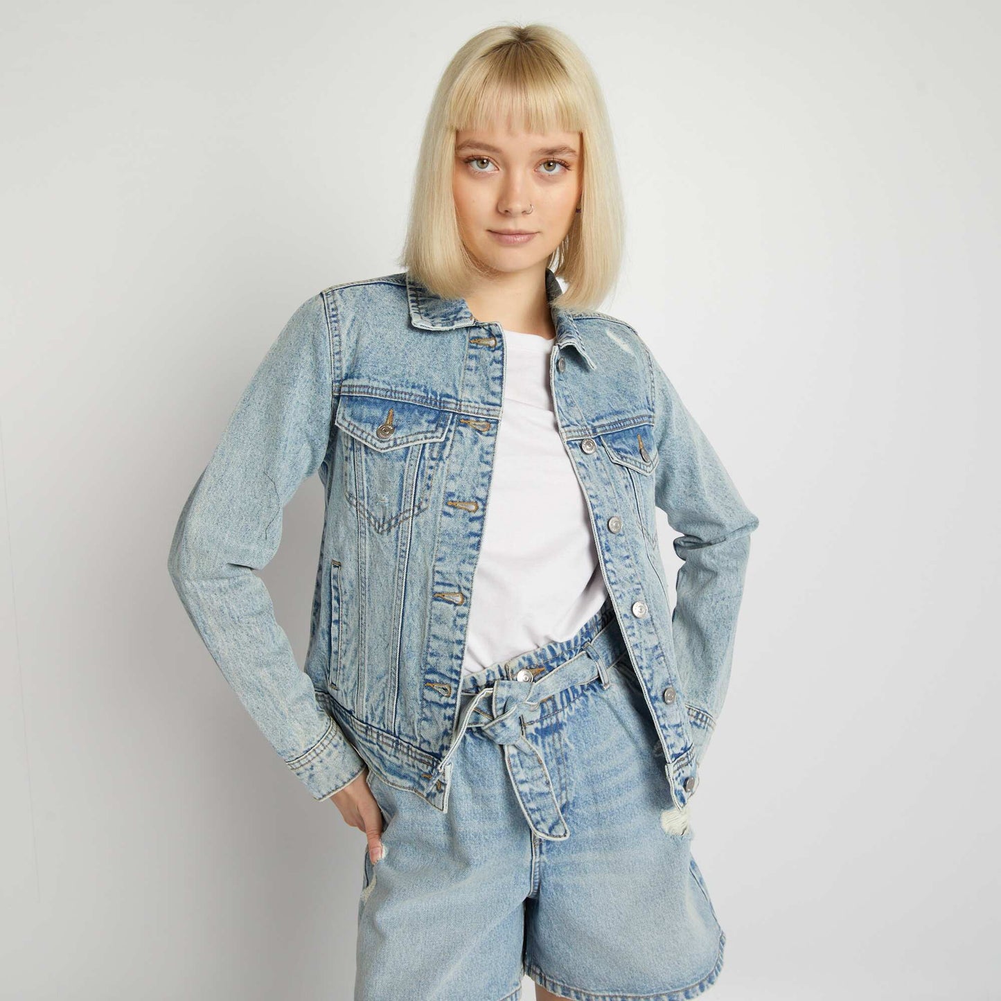 Campera vaquera corta AZUL