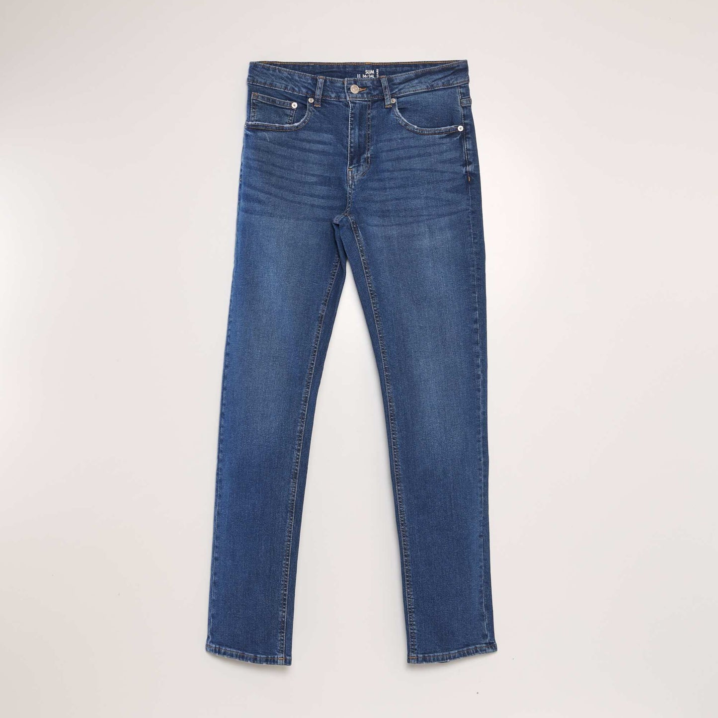 Jean slim con 5 bolsillos - L34 AZUL