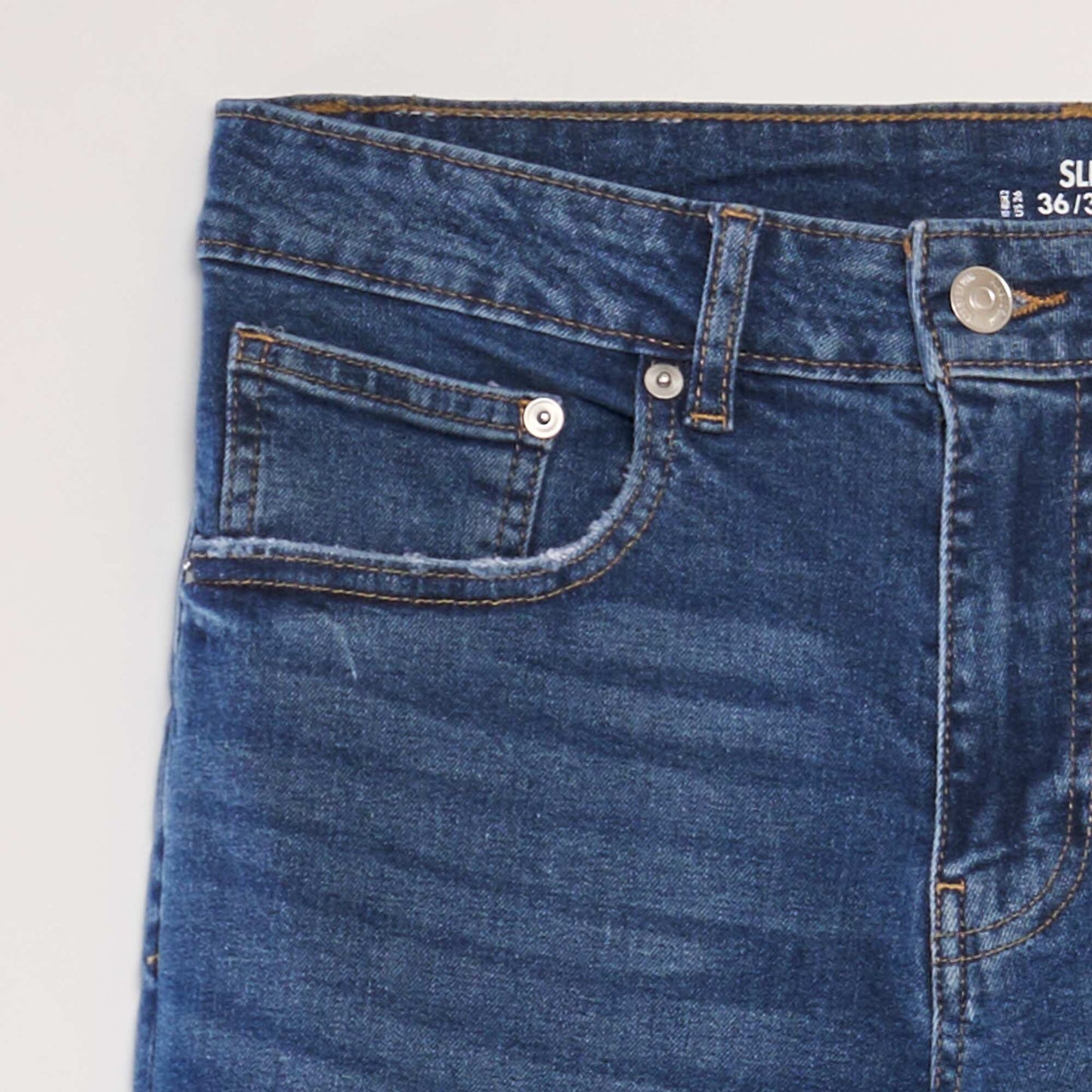 Jean slim con 5 bolsillos - L34 AZUL