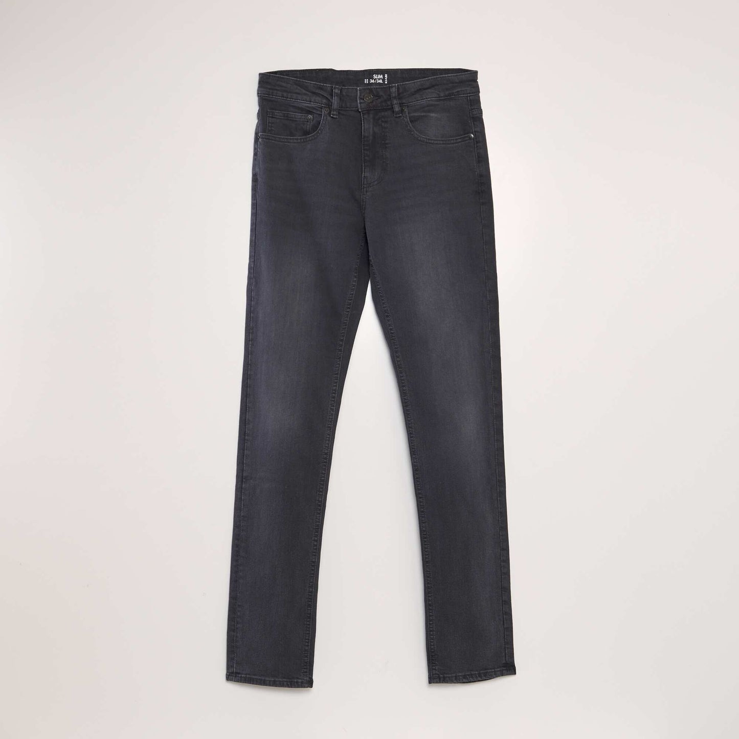 Jean slim con 5 bolsillos - L34 GRIS