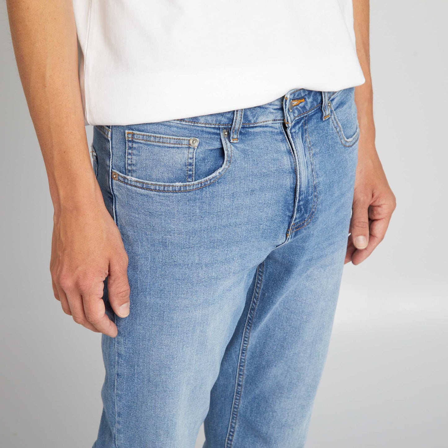 Jean slim con 5 bolsillos - L34 AZUL