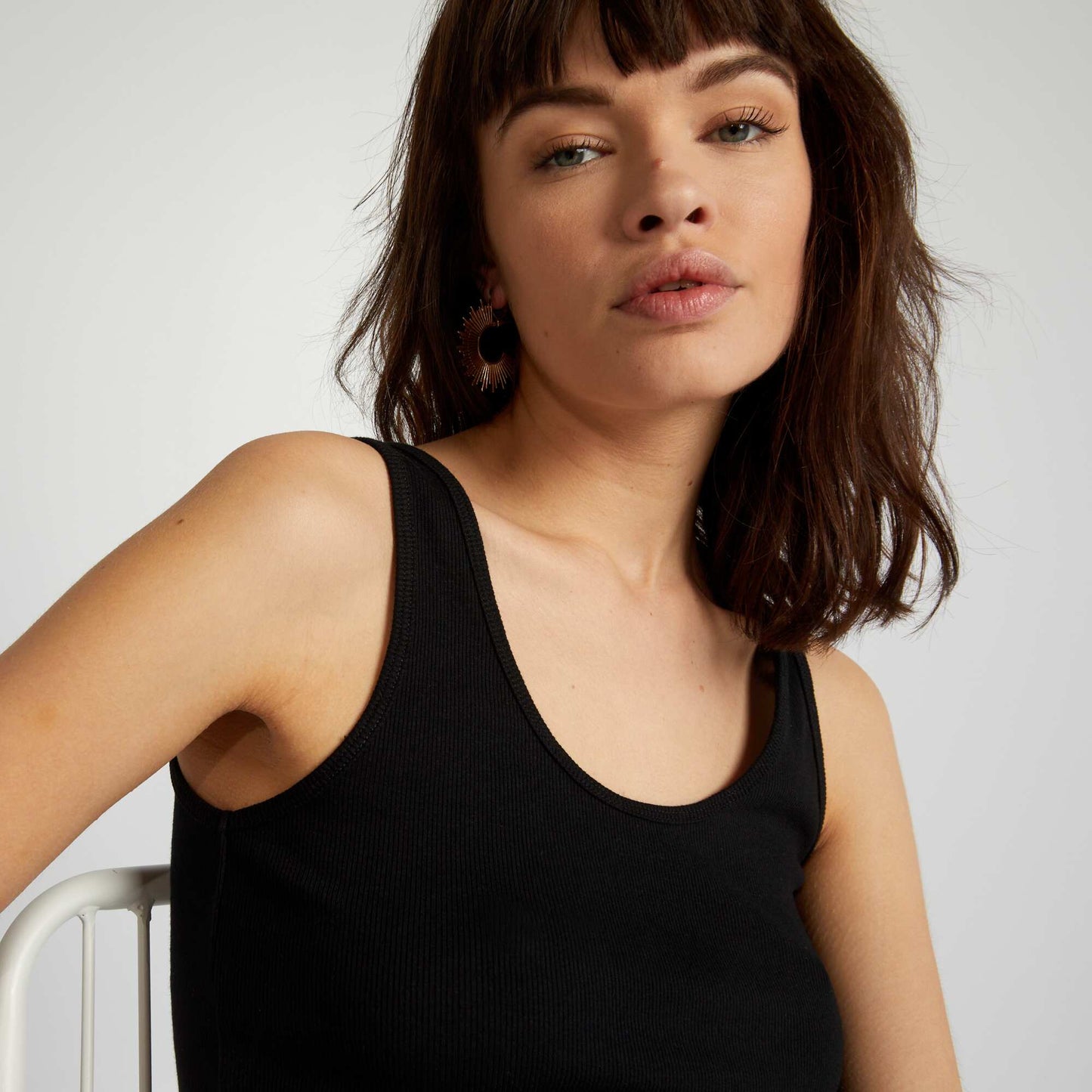 Camiseta sin mangas negro