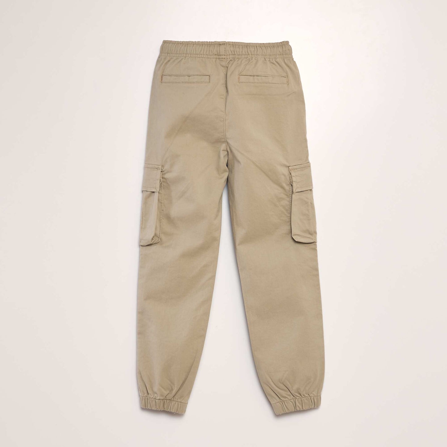 Pantalón elástico multibolsillos BEIGE
