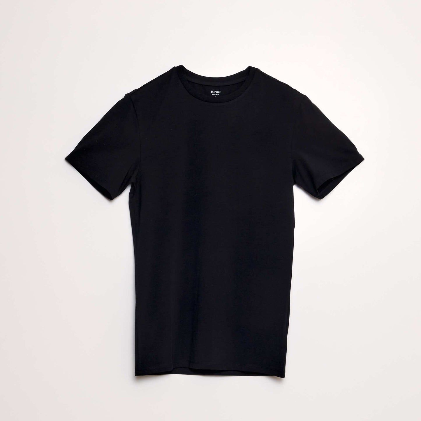 Camiseta lisa - Slim fit negro