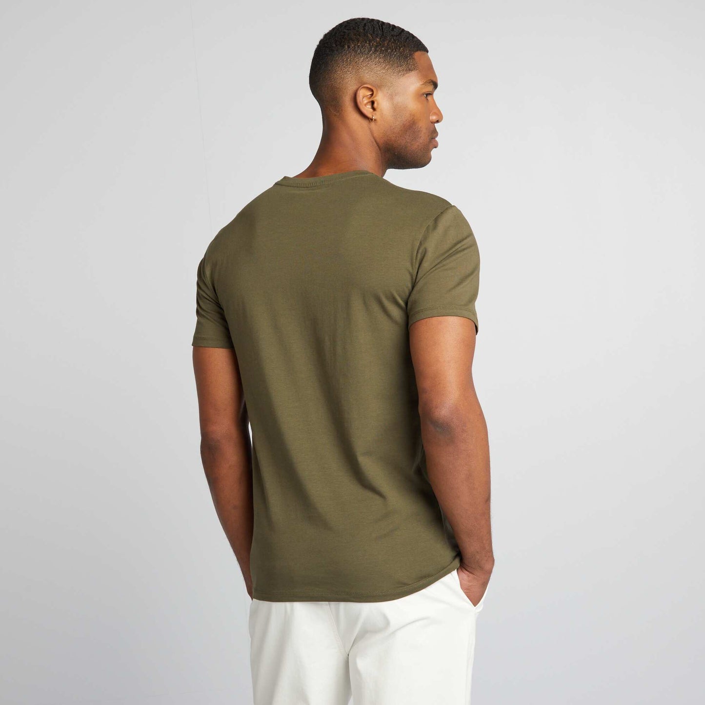 Camiseta lisa - Muscle fit KAKI