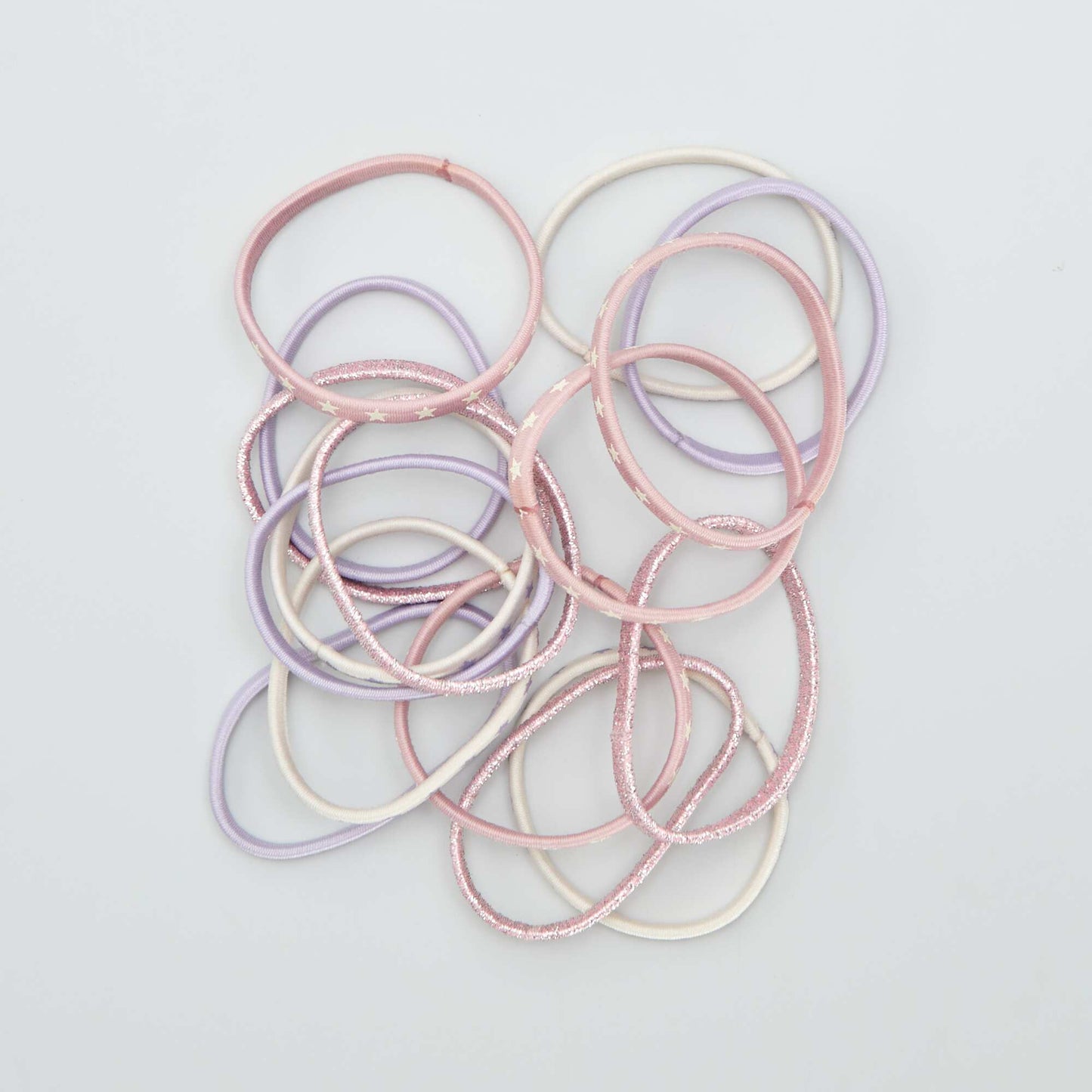 Pack de gomas para el pelo planas de colores ROSA