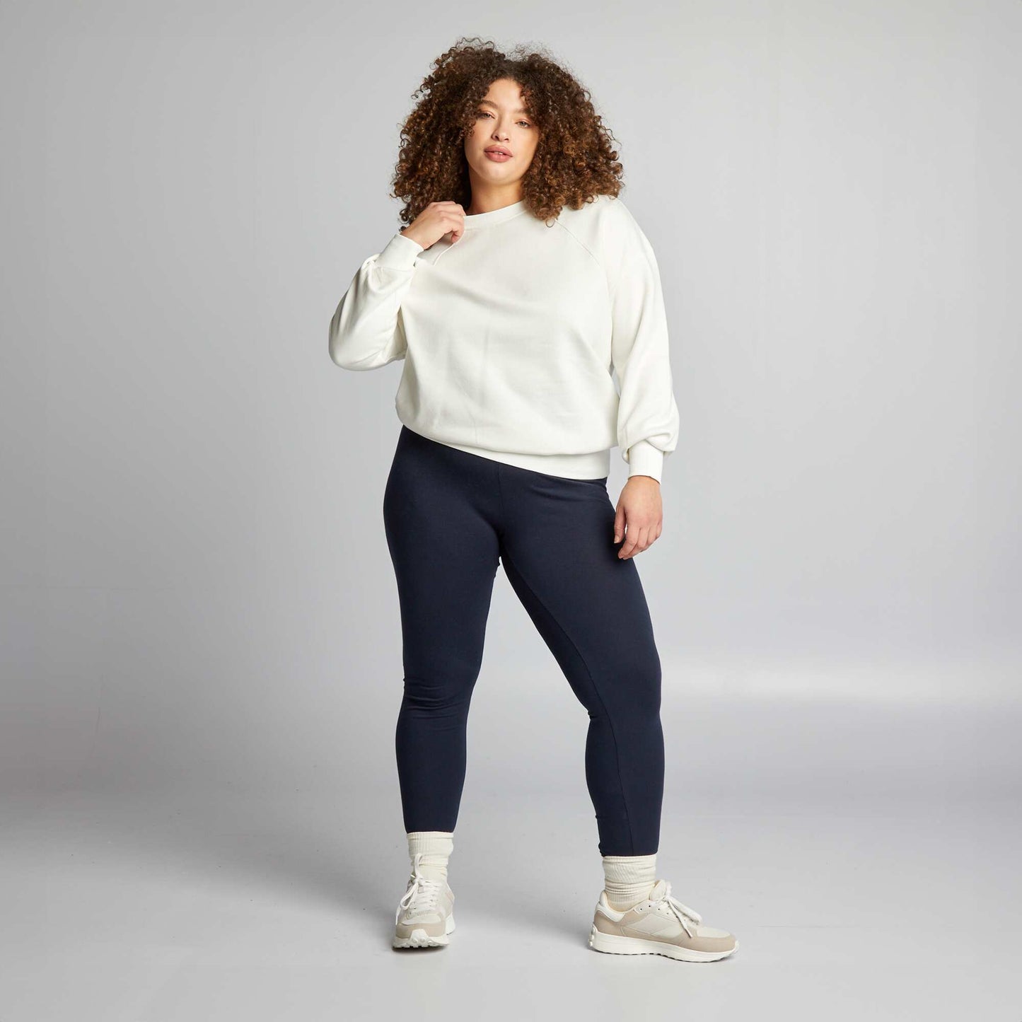 Legging largo de algodón azul