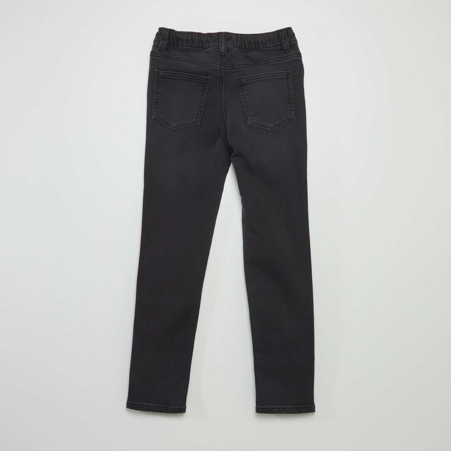 Jean con cintura elástica con cordones GRIS