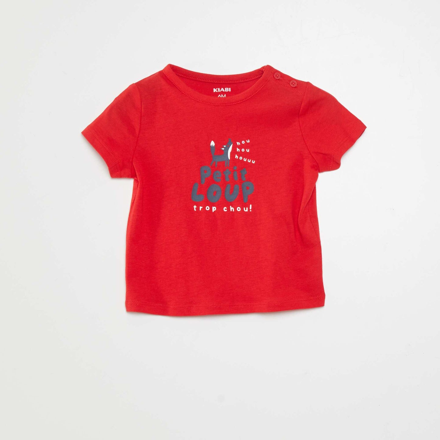 Camiseta de manga corta estampada ROJO
