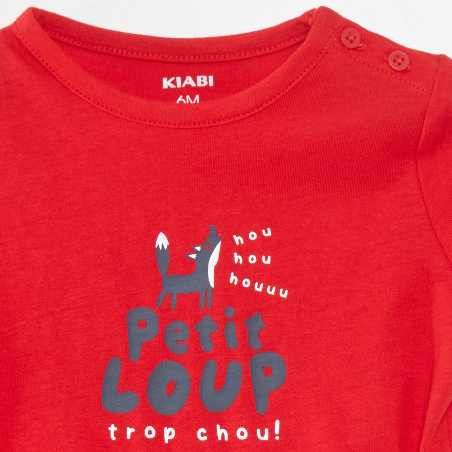 Camiseta de manga corta estampada ROJO