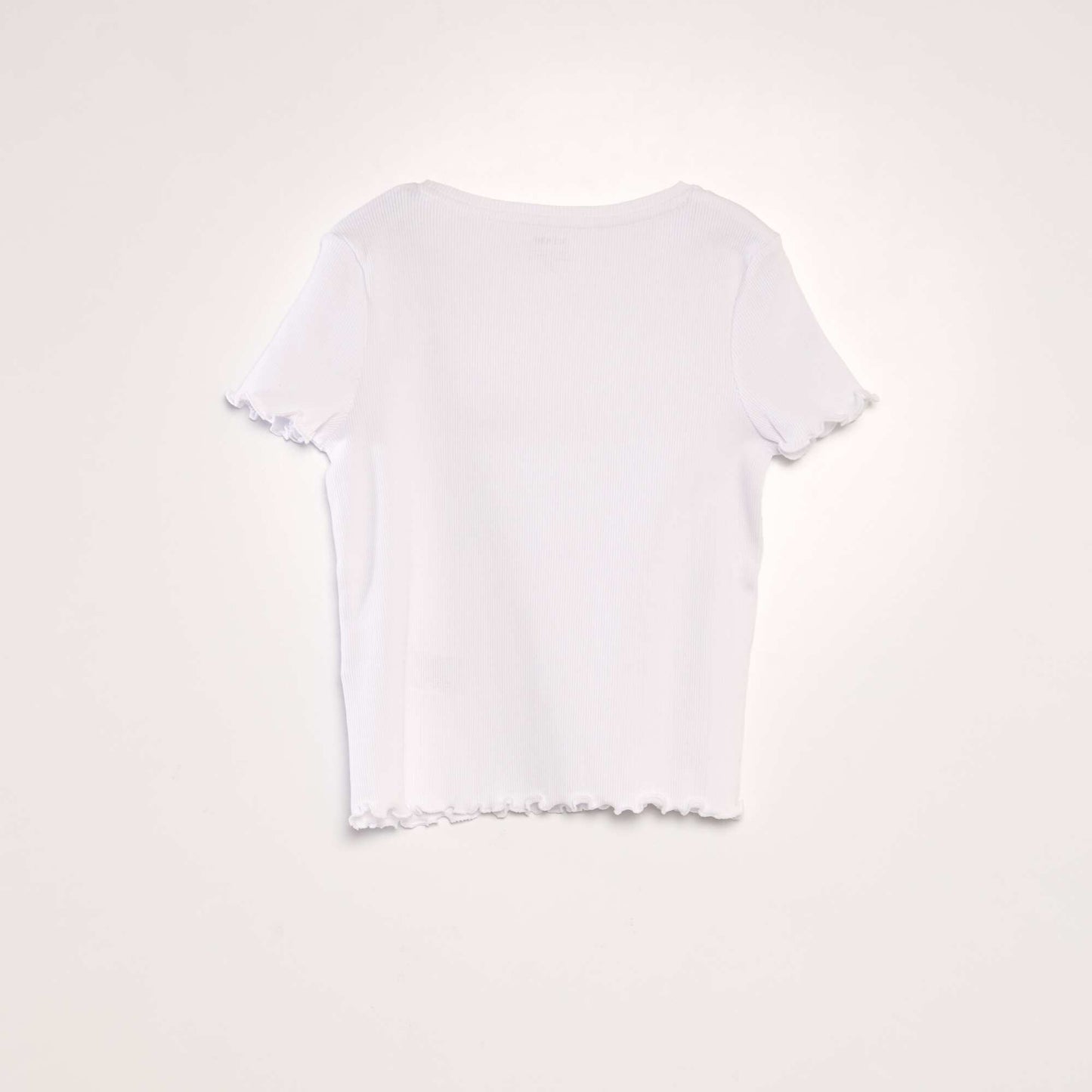 Camiseta de canalé blanco