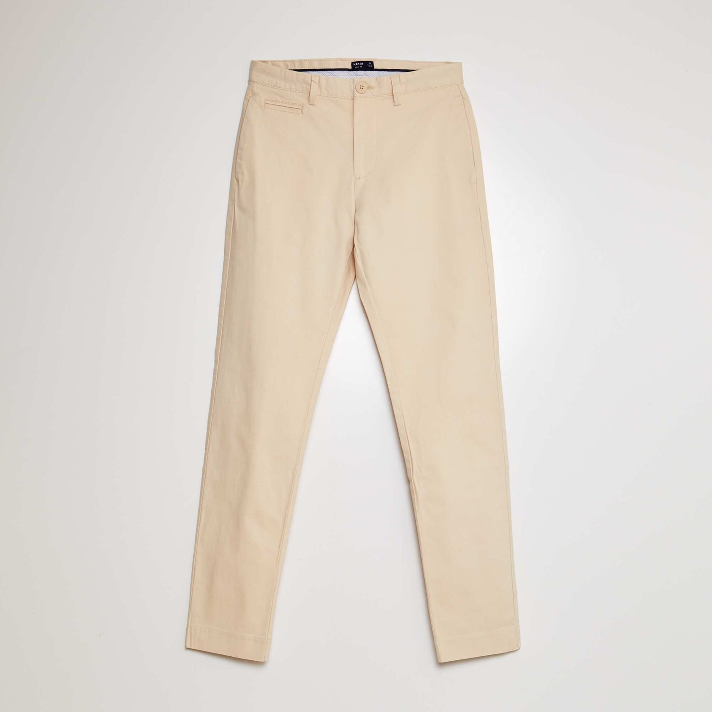 Pantalón slim de tencel BEIGE