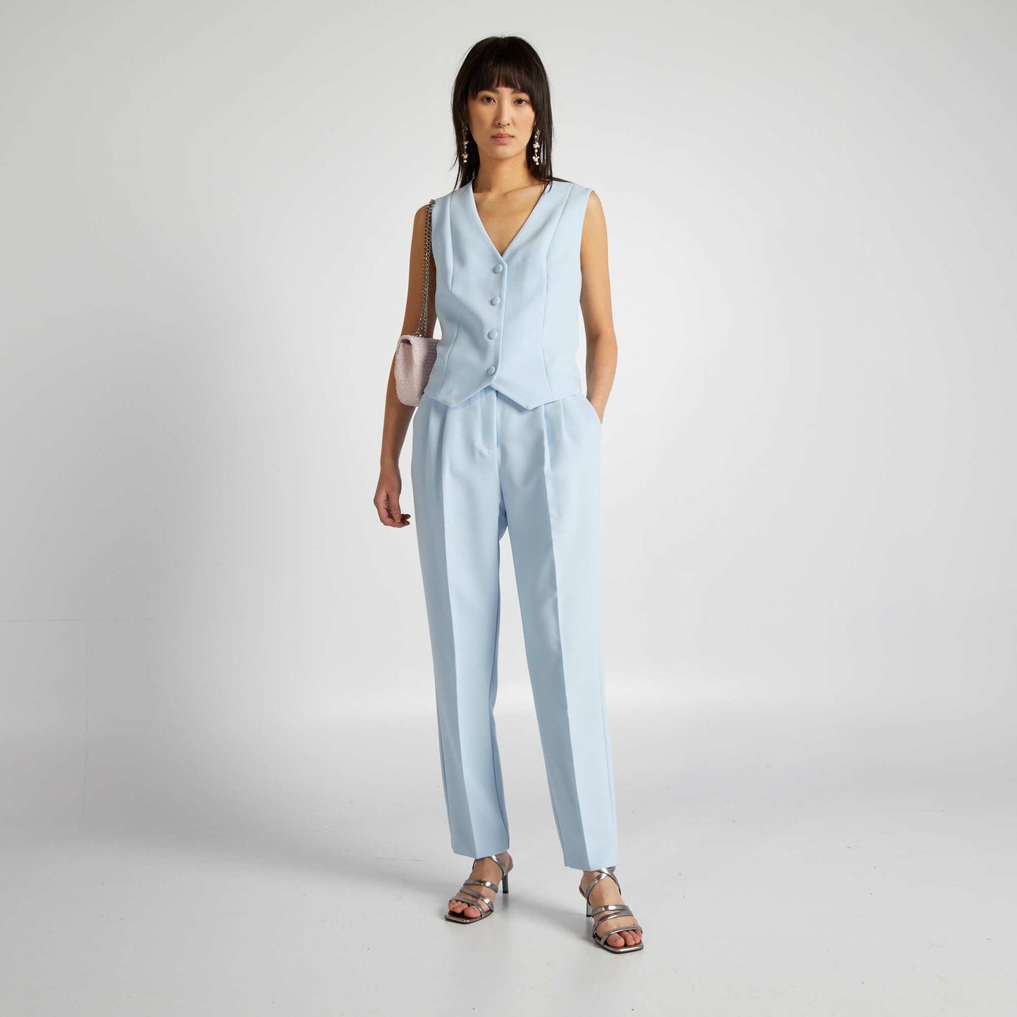 Pantalón pitillo de conjunto AZUL