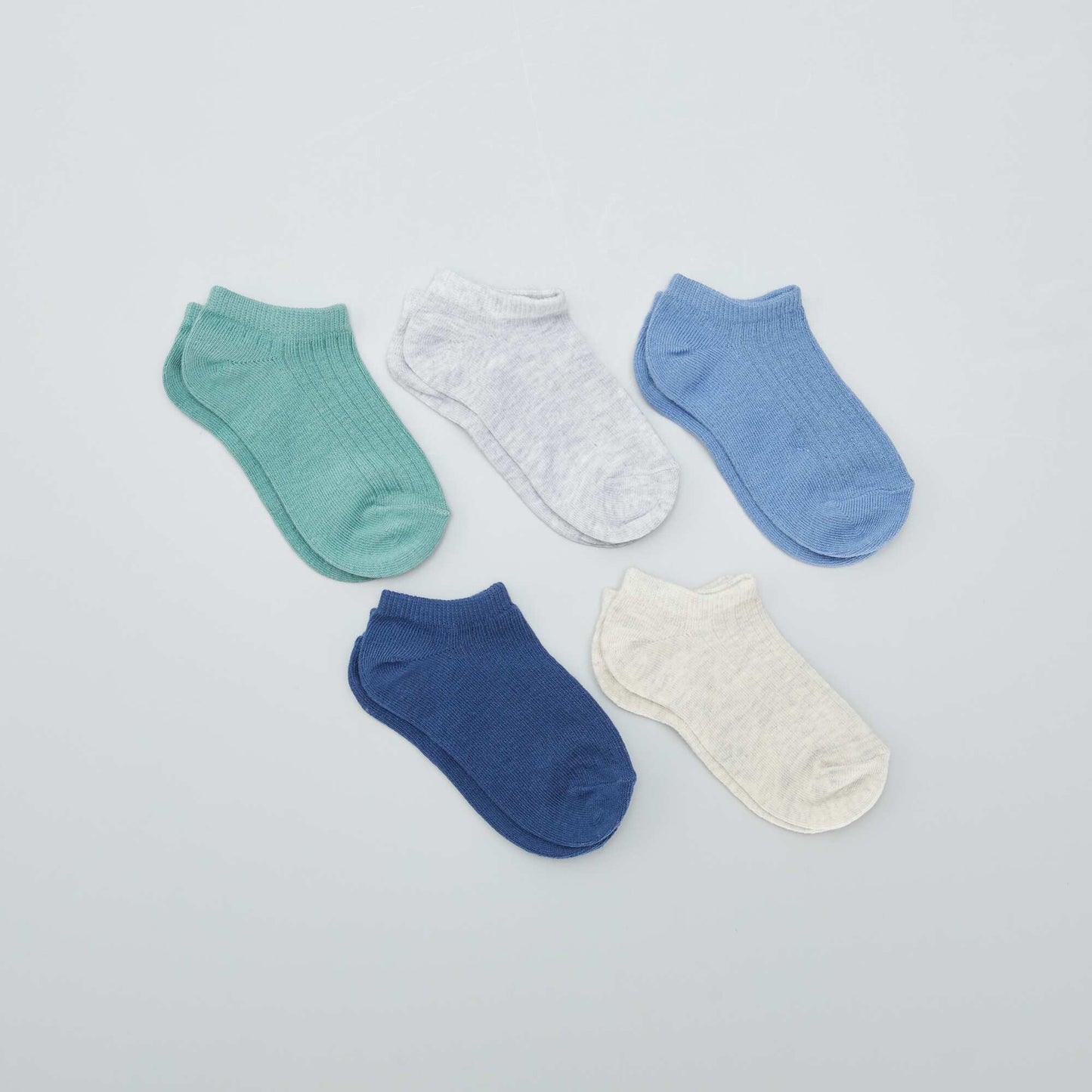 Pack de 5 pares de medias invisibles AZUL