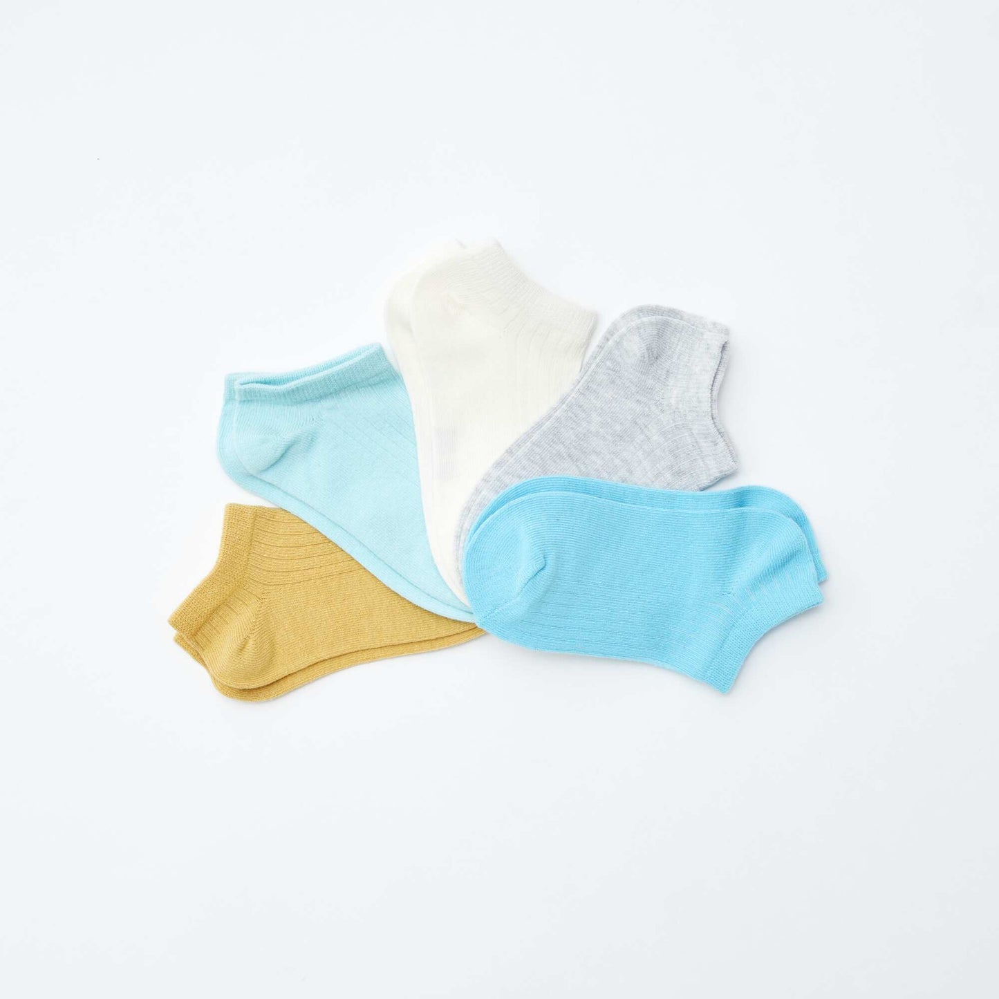 Pack de 5 pares de medias invisibles AZUL