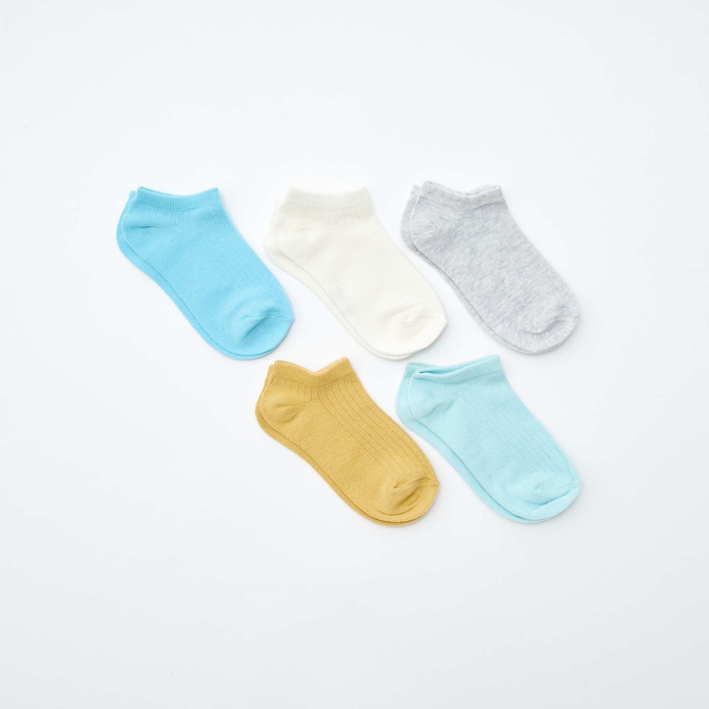Pack de 5 pares de medias invisibles AZUL