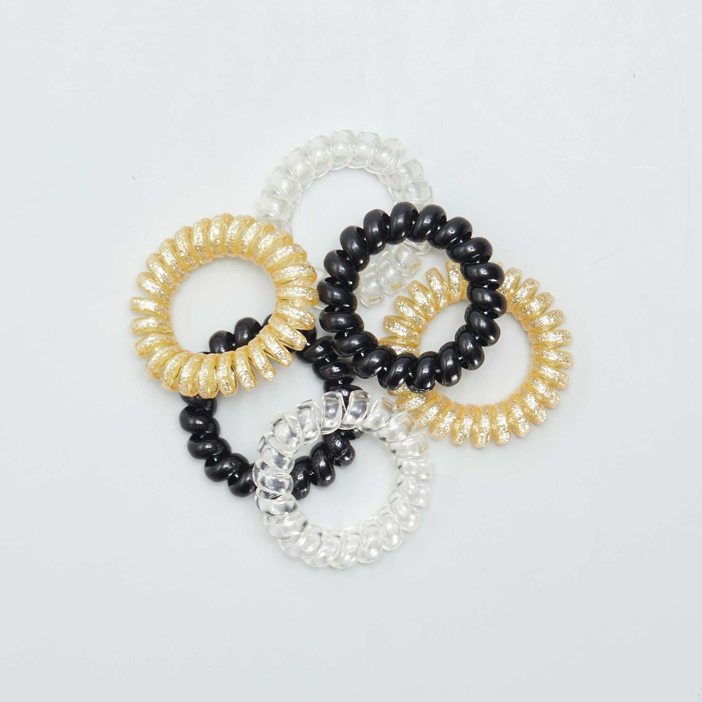 Pack de 6 gomas de espiral NEGRO