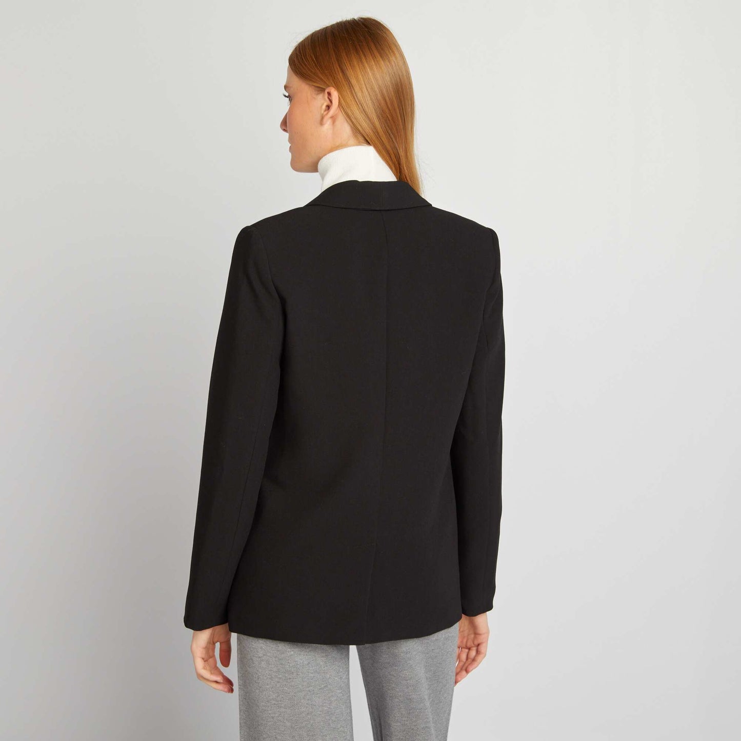 Chaqueta blazer largo medio NEGRO