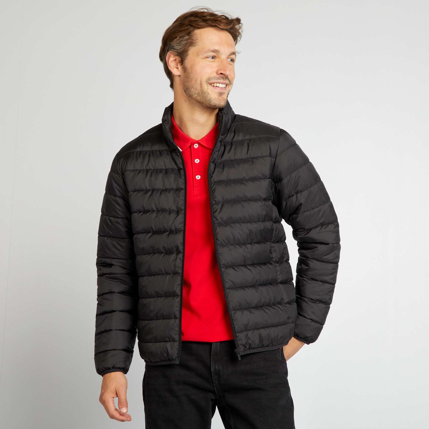 Anorak ligero acolchado negro