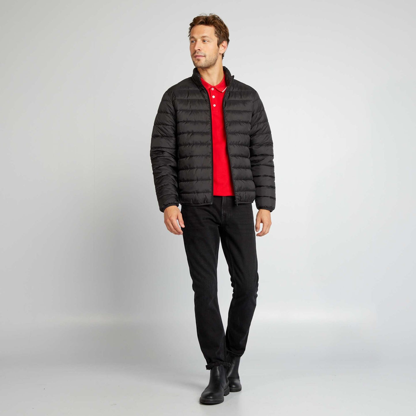 Anorak ligero acolchado negro