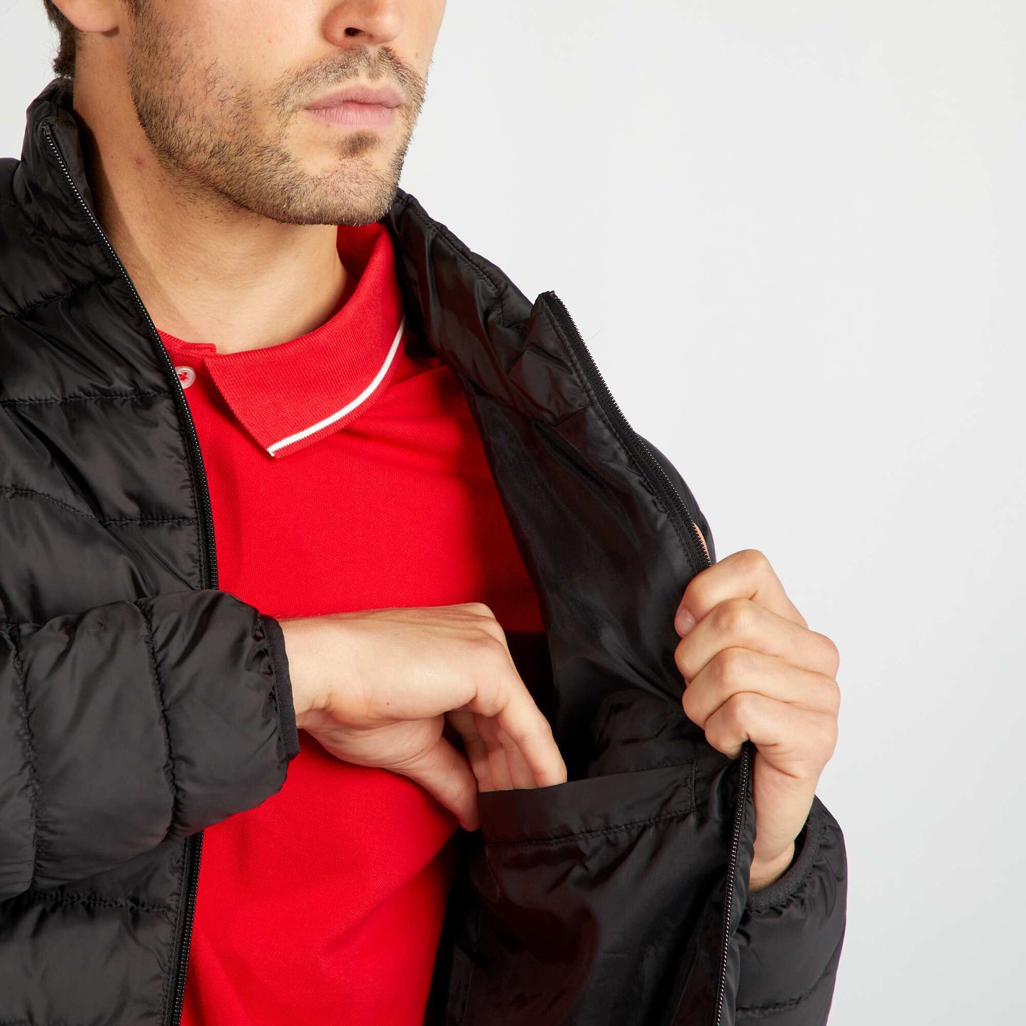 Anorak ligero acolchado negro