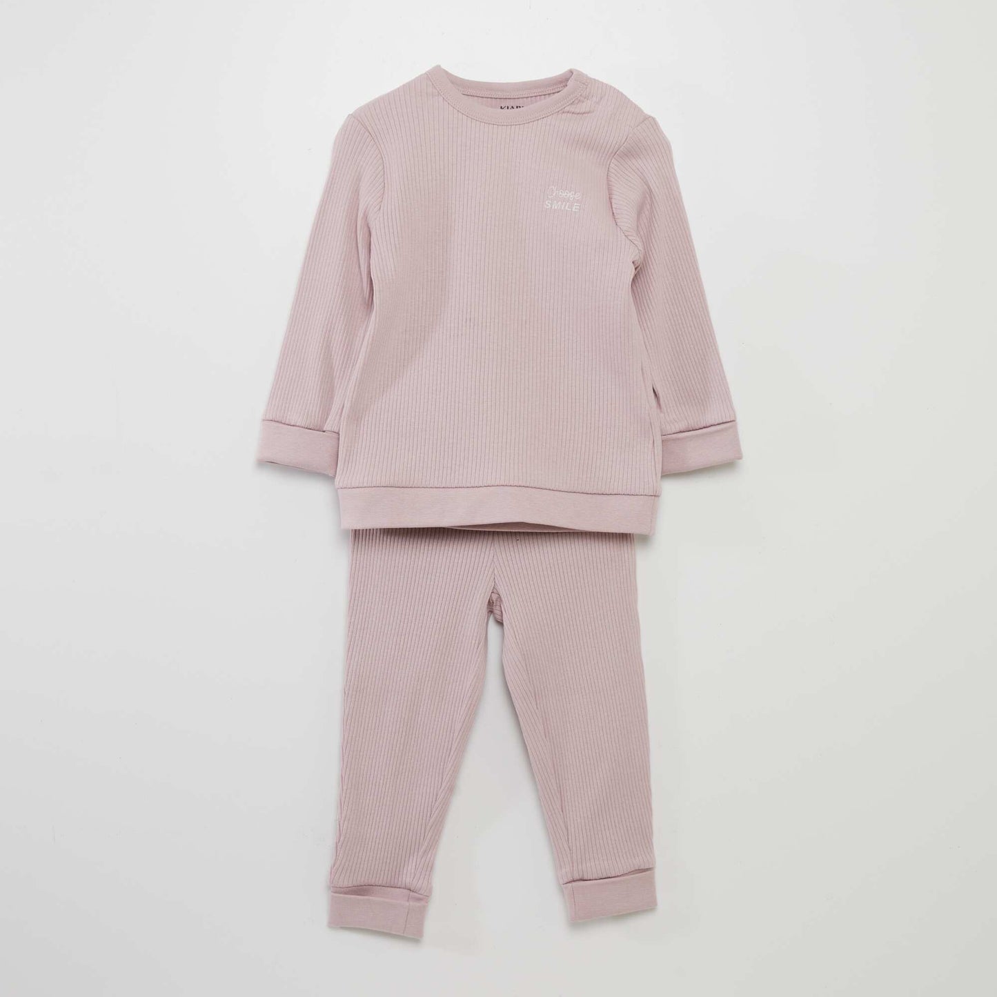 Pijama de canalé evolutivo - 2 piezas ROSA