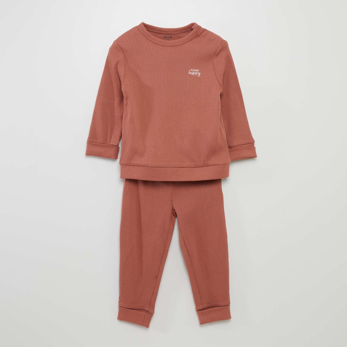 Pijama de canalé evolutivo - 2 piezas MARRON