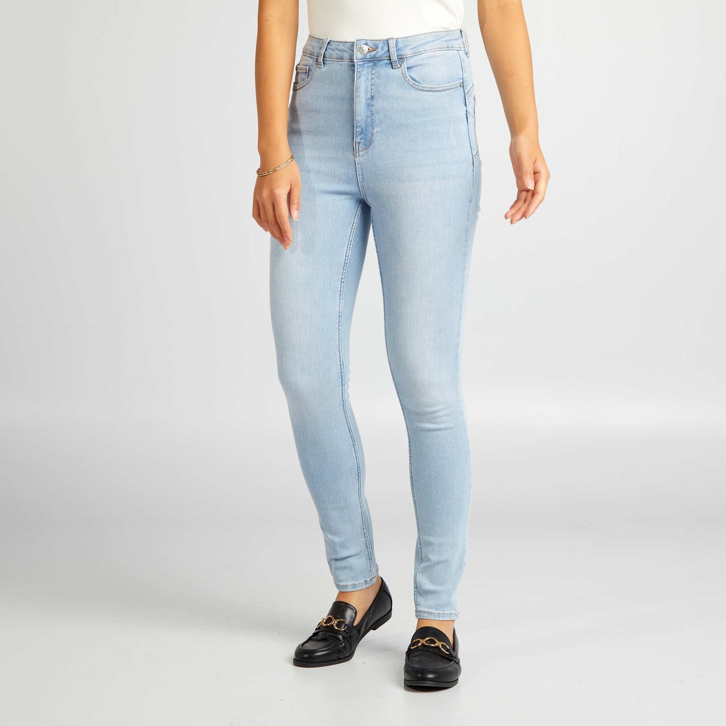 Jean skinny de tiro alto - L30 AZUL