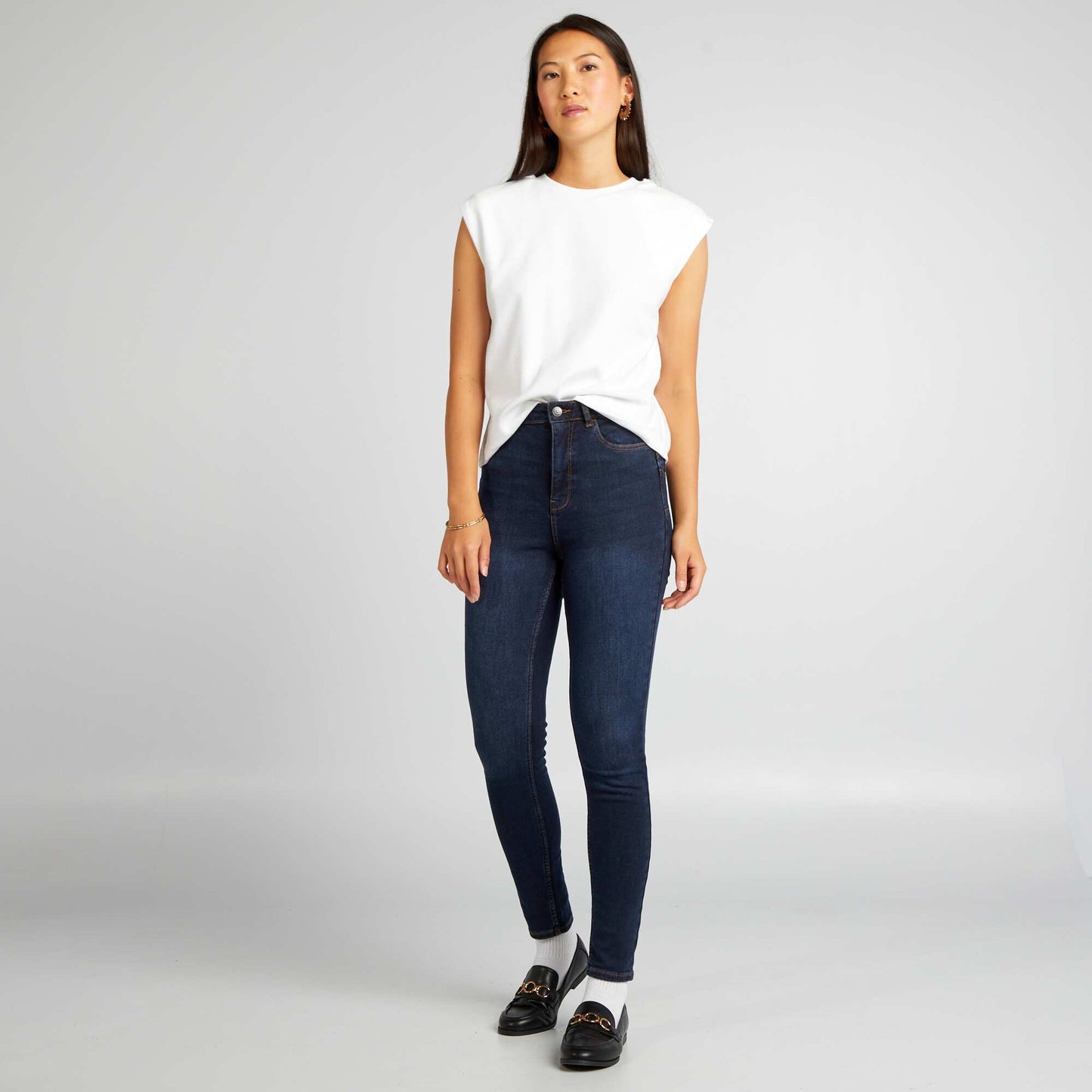 Jean skinny de tiro alto - L30 AZUL