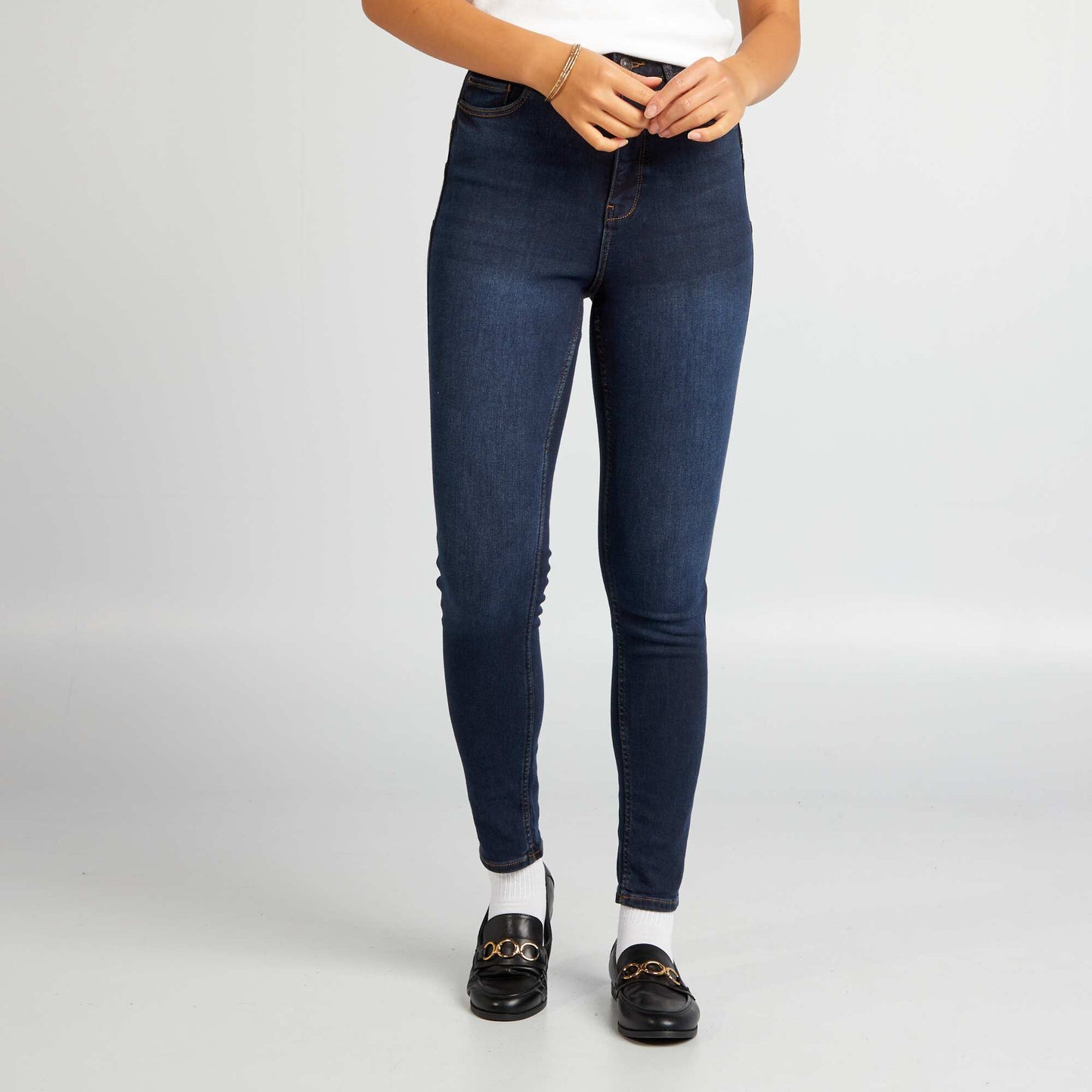Jean skinny de tiro alto - L30 AZUL