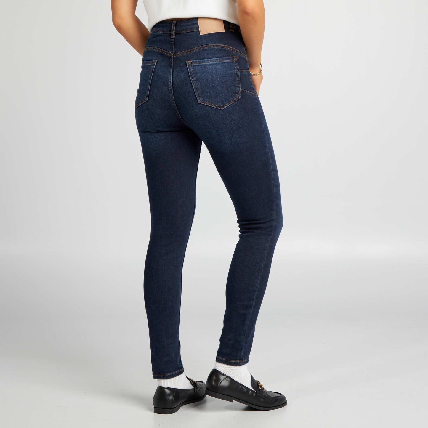 Jean skinny de tiro alto - L30 AZUL