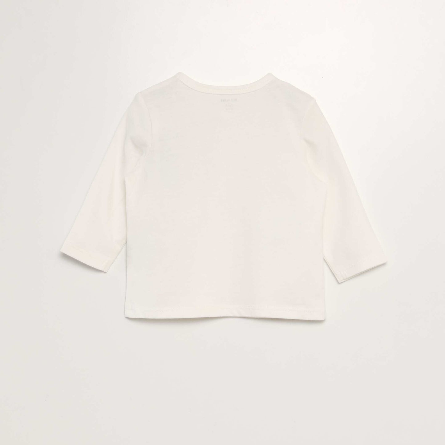 Camiseta de manga larga con cuello panadero BLANCO