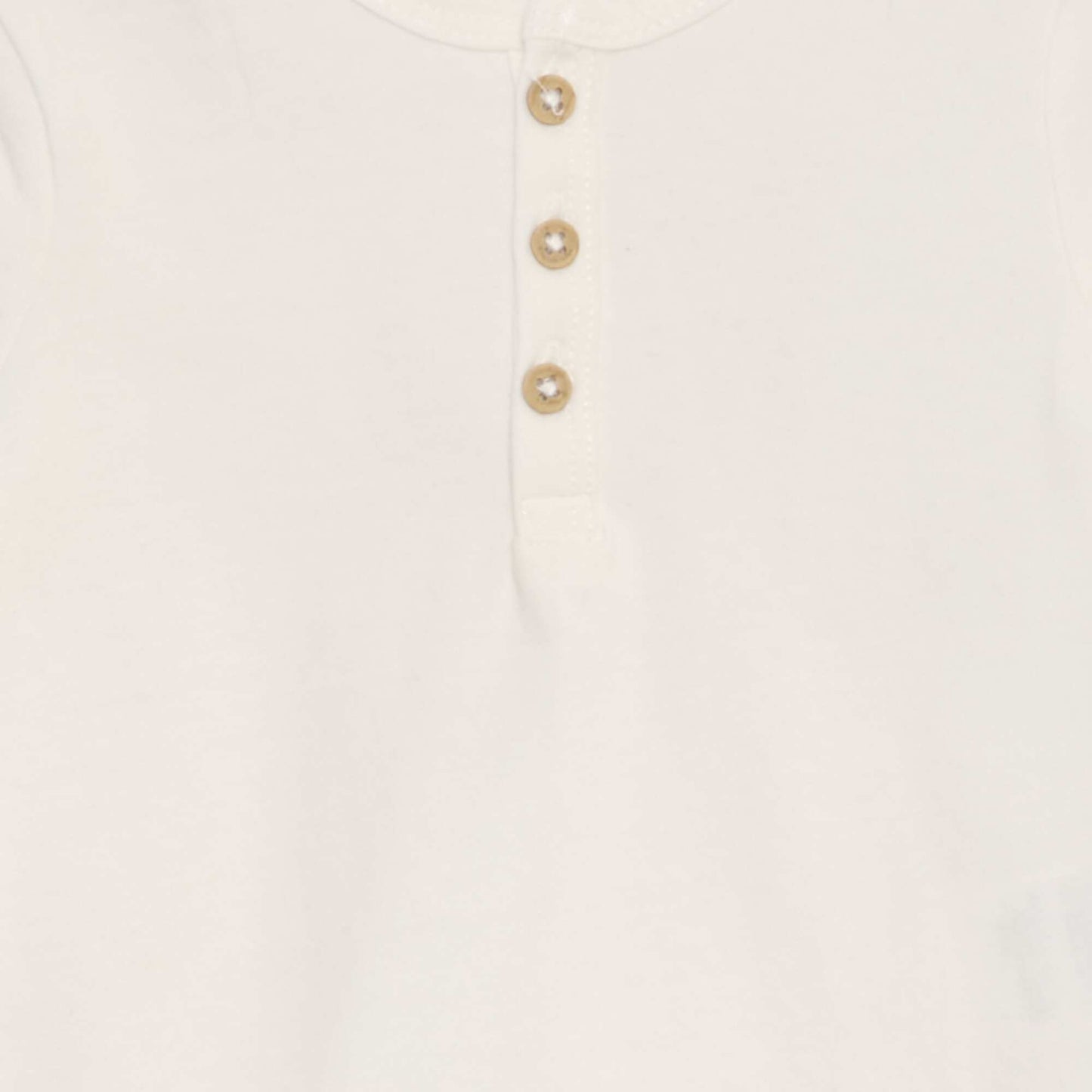 Camiseta de manga larga con cuello panadero BLANCO