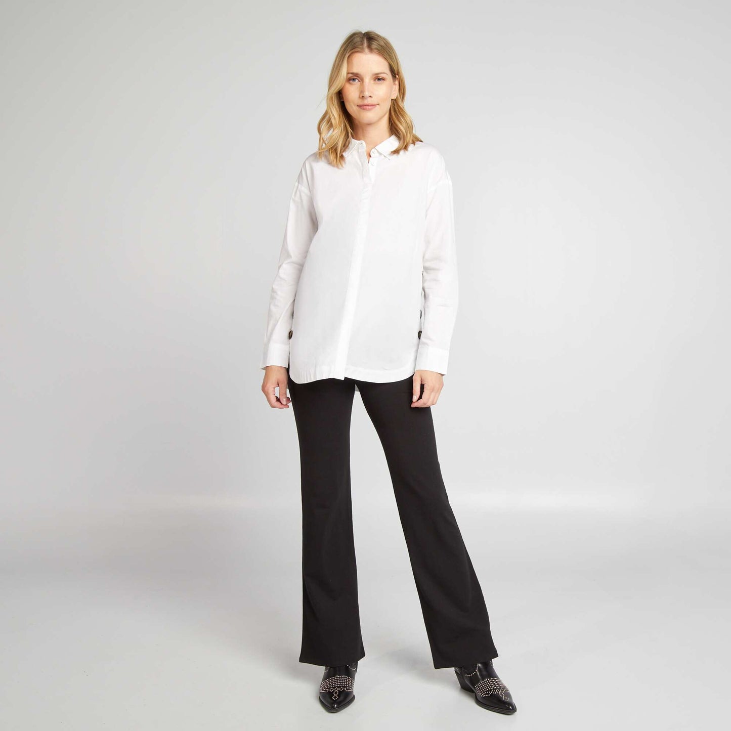 Legging bootcut maternidad negro