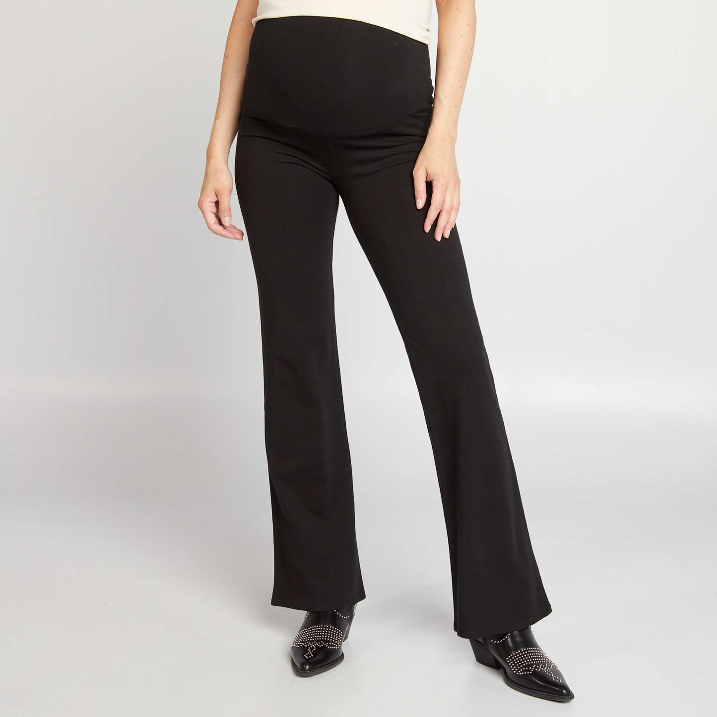 Legging bootcut maternidad negro