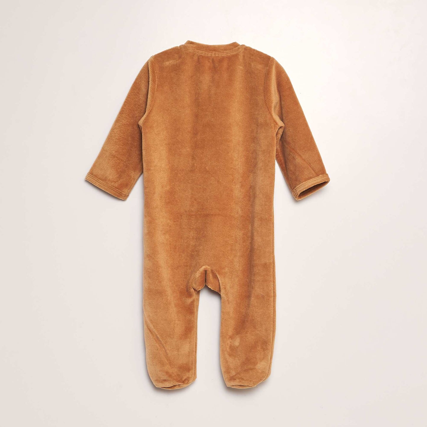 Pijama de terciopelo acanalado MARRON