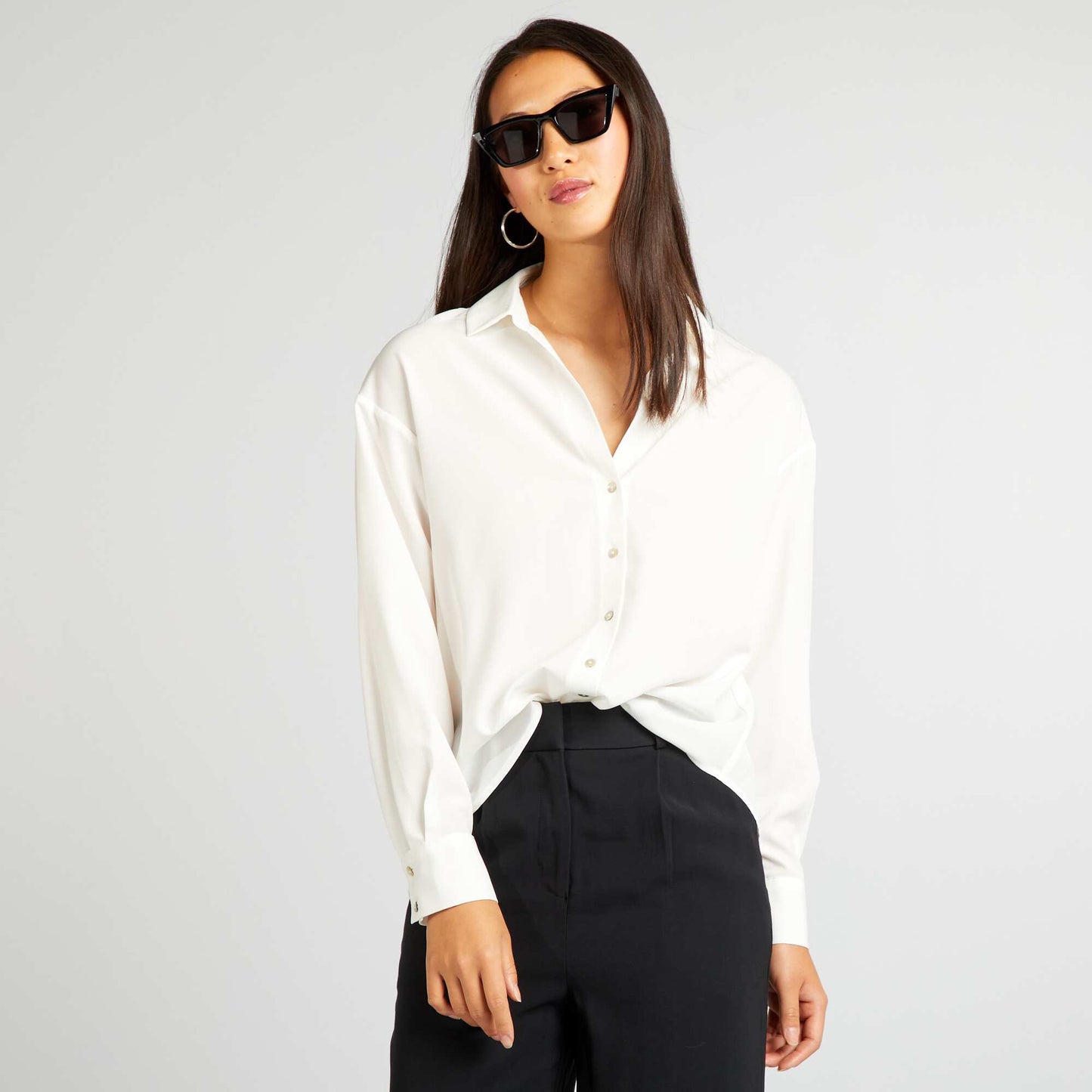 Blusa fluida BLANCO