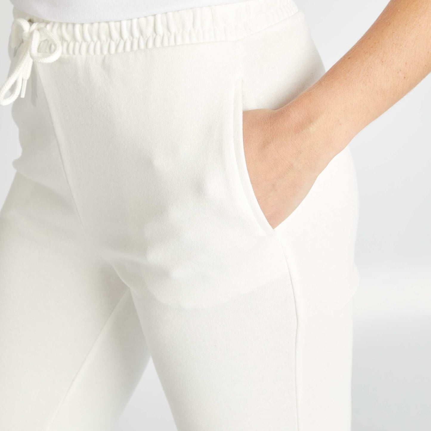 Pantalón de jogging liso fino BLANCO