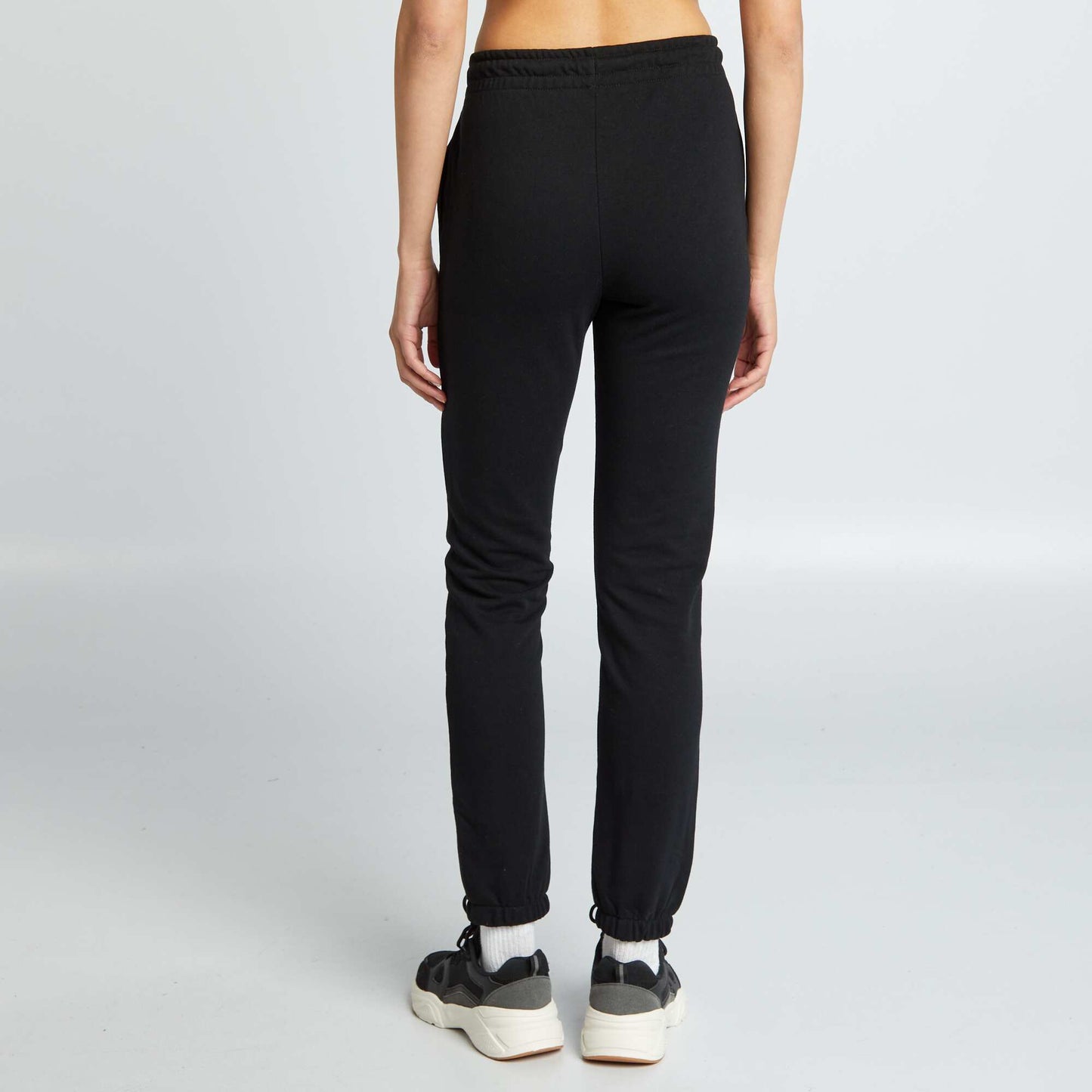 Pantalón de jogging liso fino negro